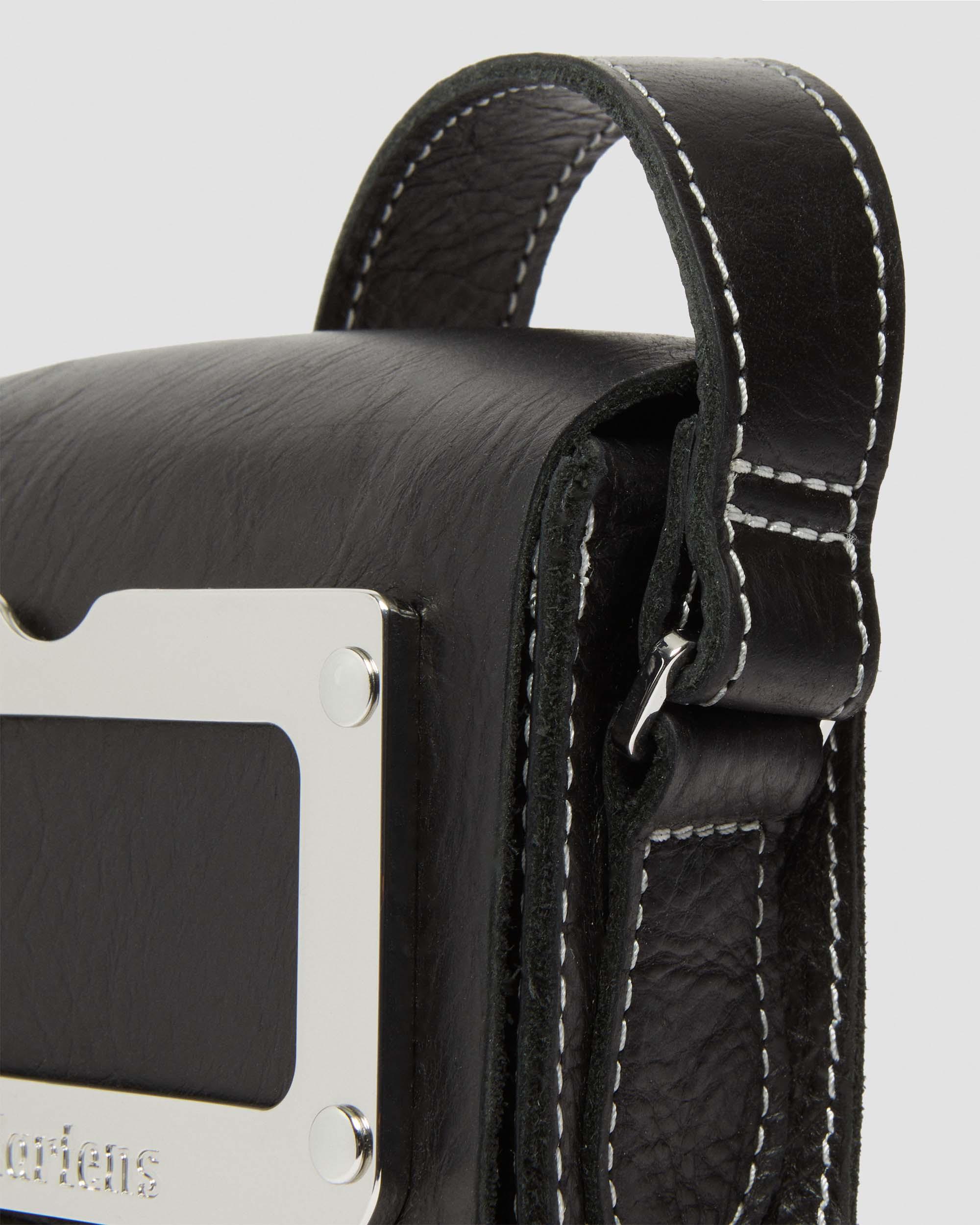 Overdrive Leather Vertical Crossbody Bag in BLACK | Dr. Martens™