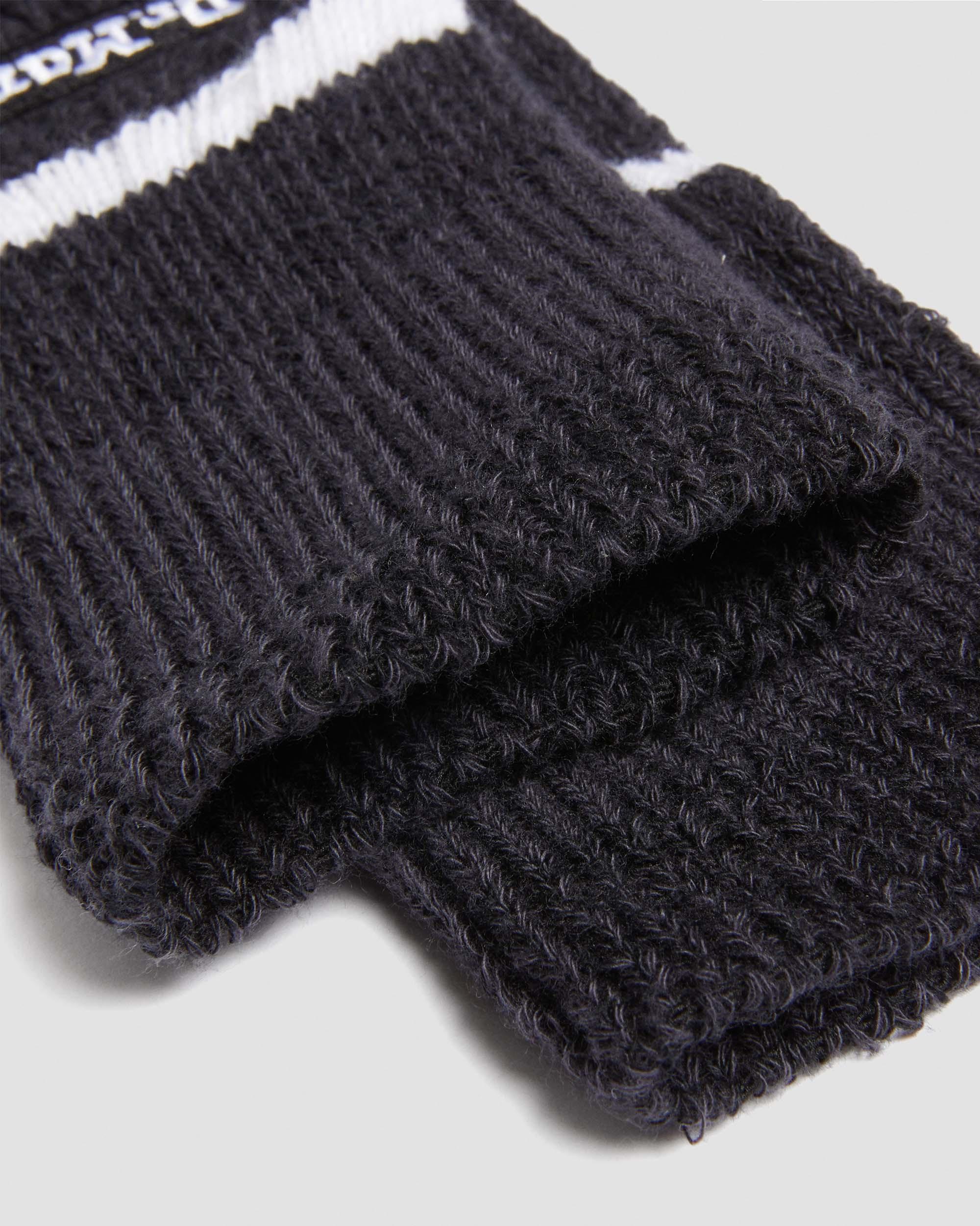 Marl Long Organic Cotton Blend Socks in Black