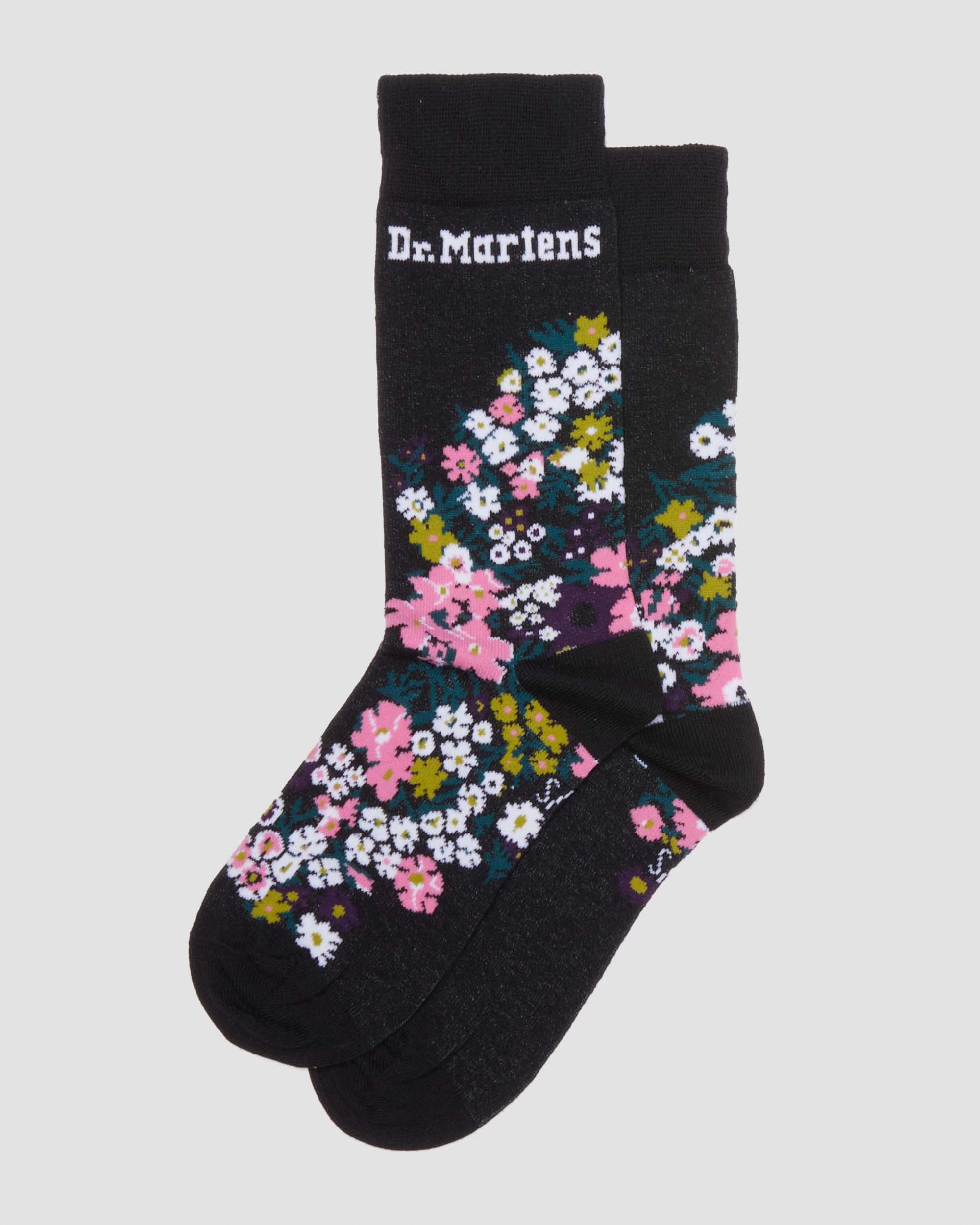 Vintage Floral Cotton Blend Socks in Multi | Dr. Martens