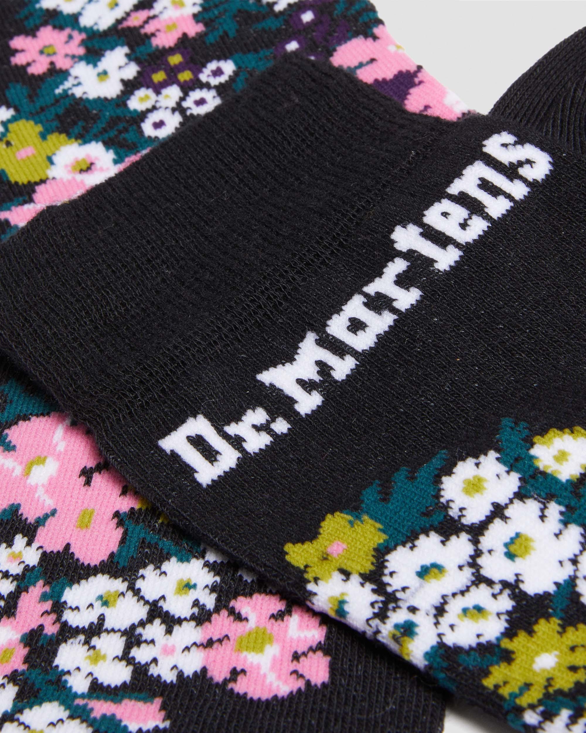 Vintage Floral Cotton Blend Socks in MULTI