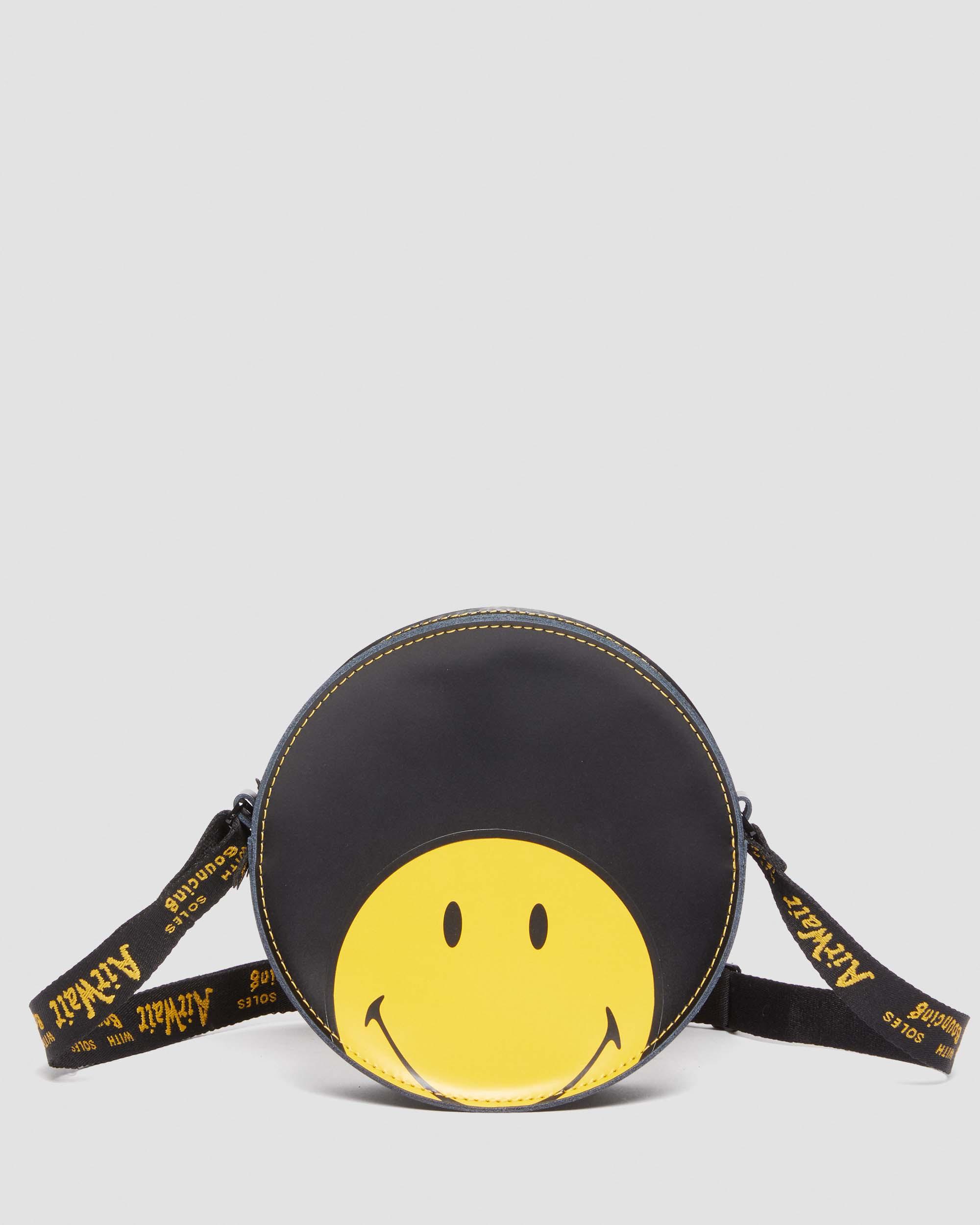 Smiley® Round 7 Inch Crossbody Bag in Black