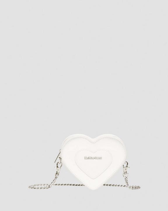 Vegan Mini Heart Shaped Bag in White | Dr. Martens Vegan Mini Heart Shaped Bag in White | Dr. Martens