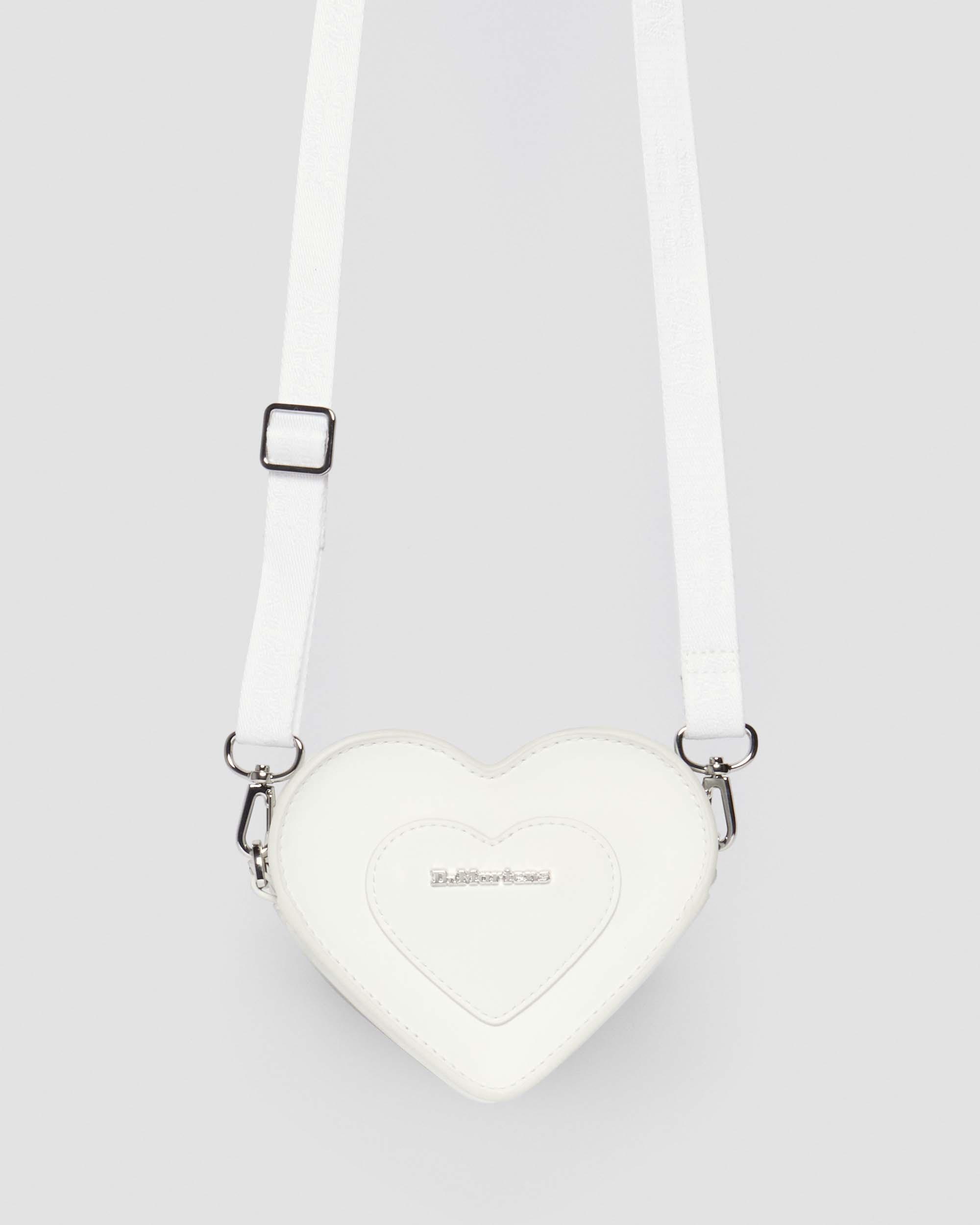 Vegan Mini Heart Shaped Bag in White