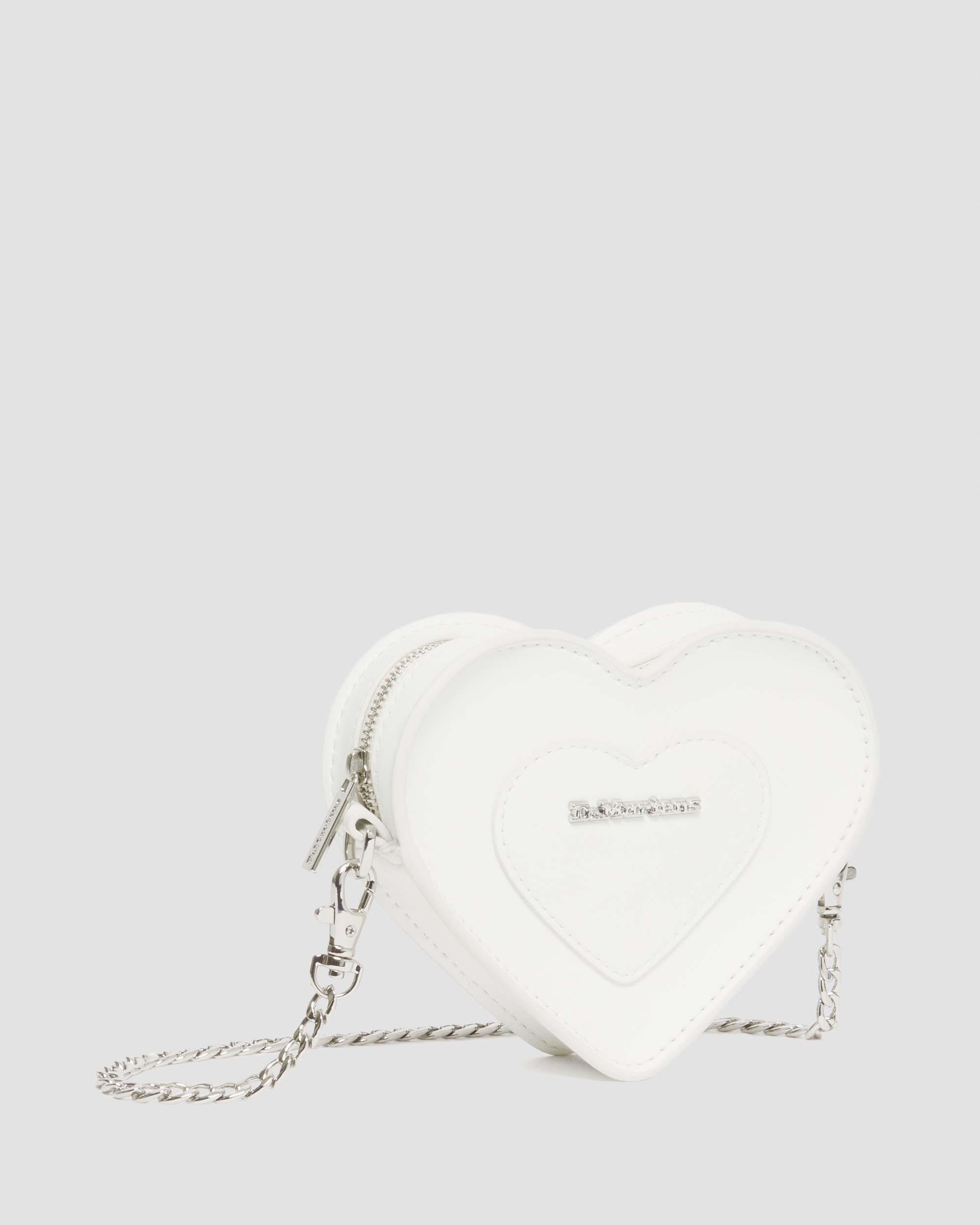 Vegan Mini Heart Shaped Bag in WHITE | Dr. Martens™