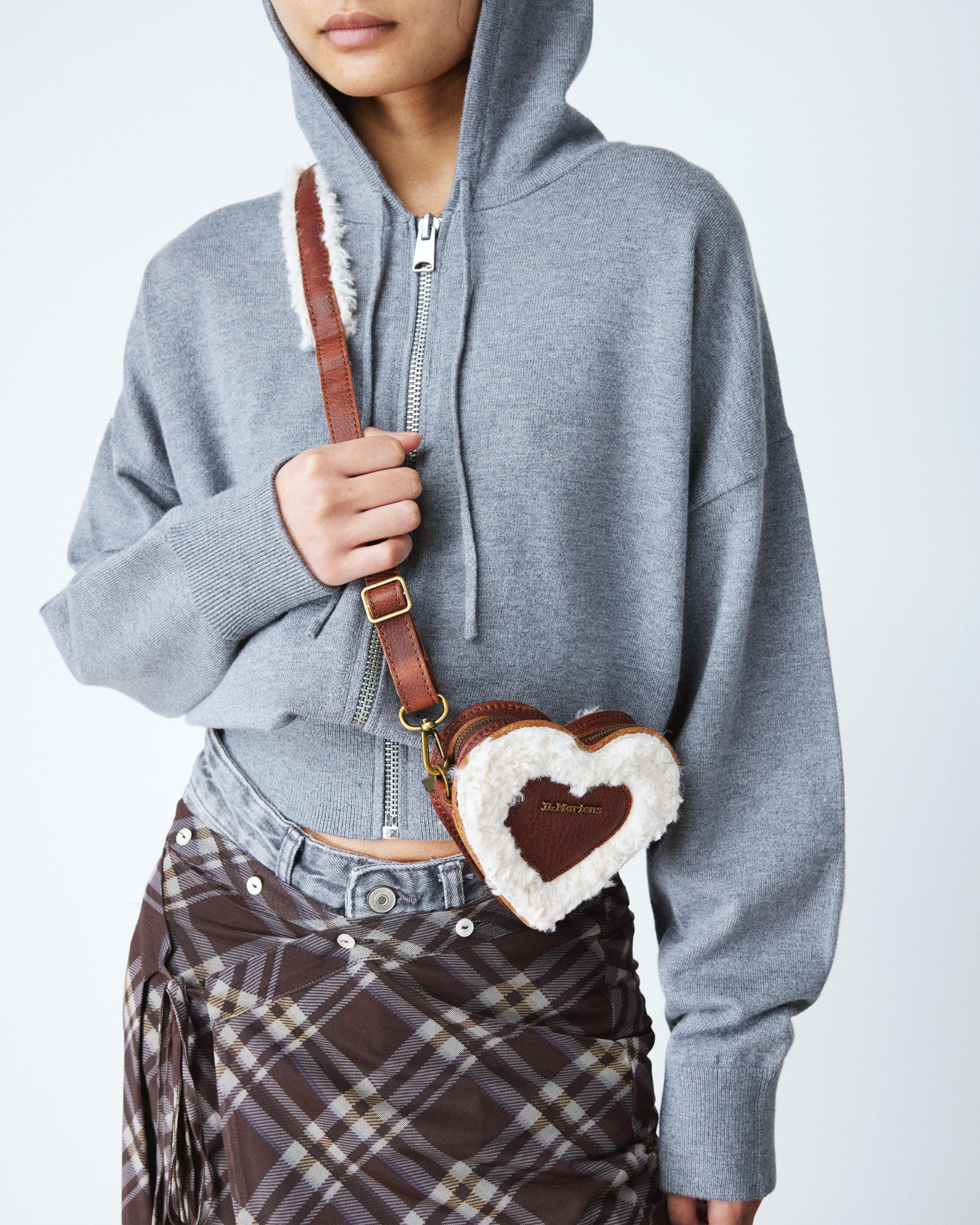 Ambassador Mini Heart Shaped Bag in Cashew | Dr. Martens