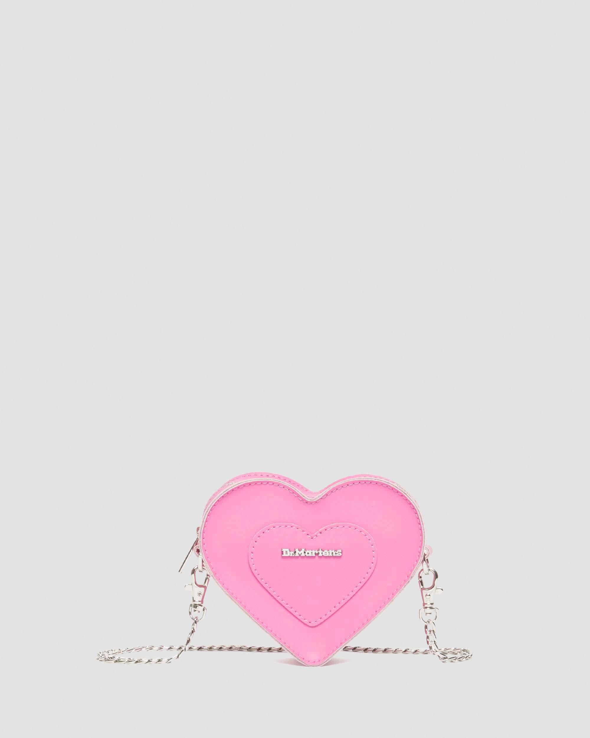 Mini Heart Shaped Leather Bag in Fondant Pink | Dr. Martens