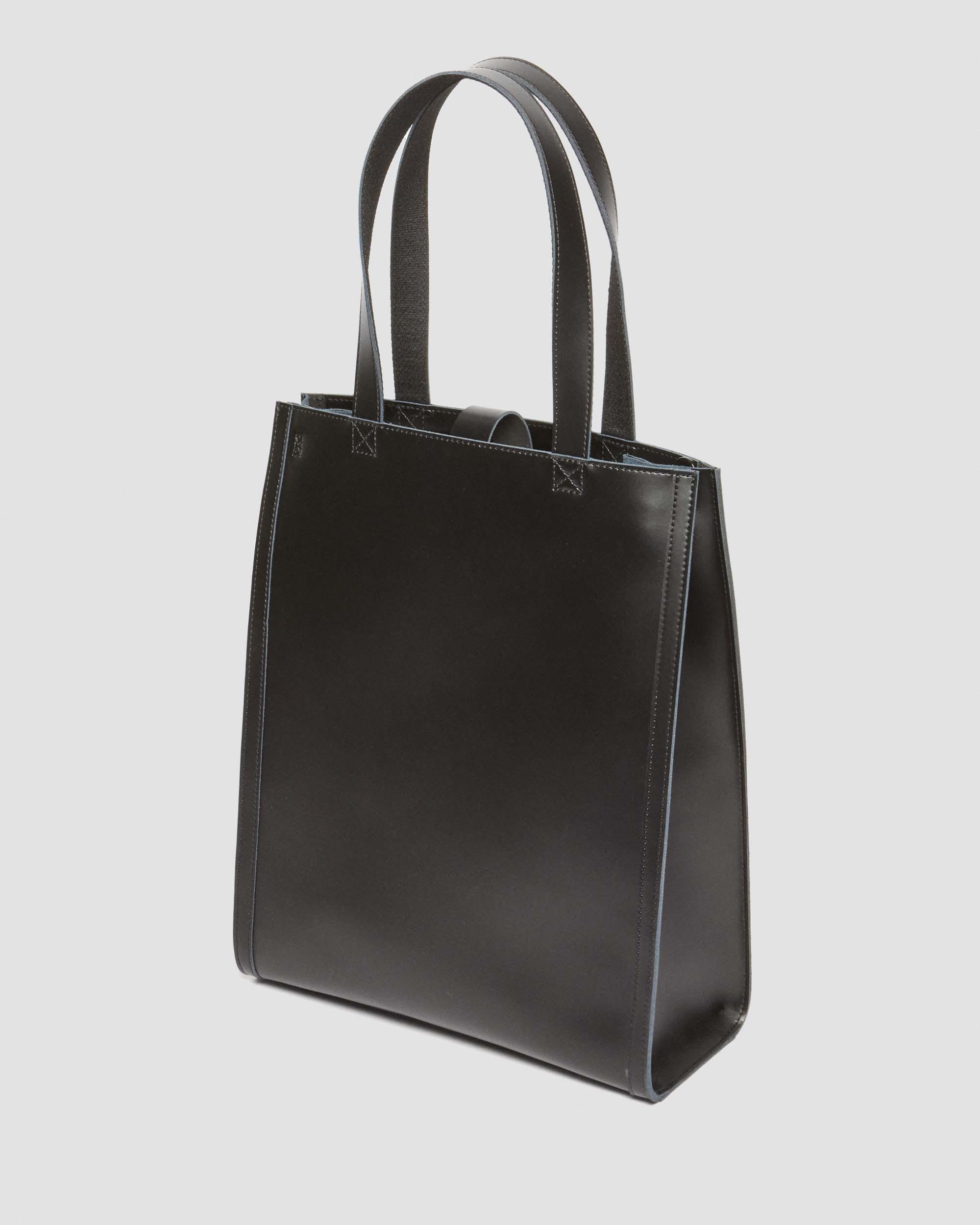 Love My Docs Leather Tote Bag in BLACK+BLACK | Dr. Martens™