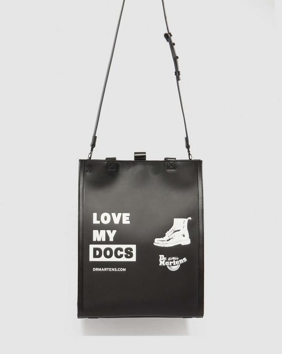 Love My Docs Leather Tote Bag in Black | Dr. Martens Love My Docs Leather Tote Bag in Black | Dr. Martens