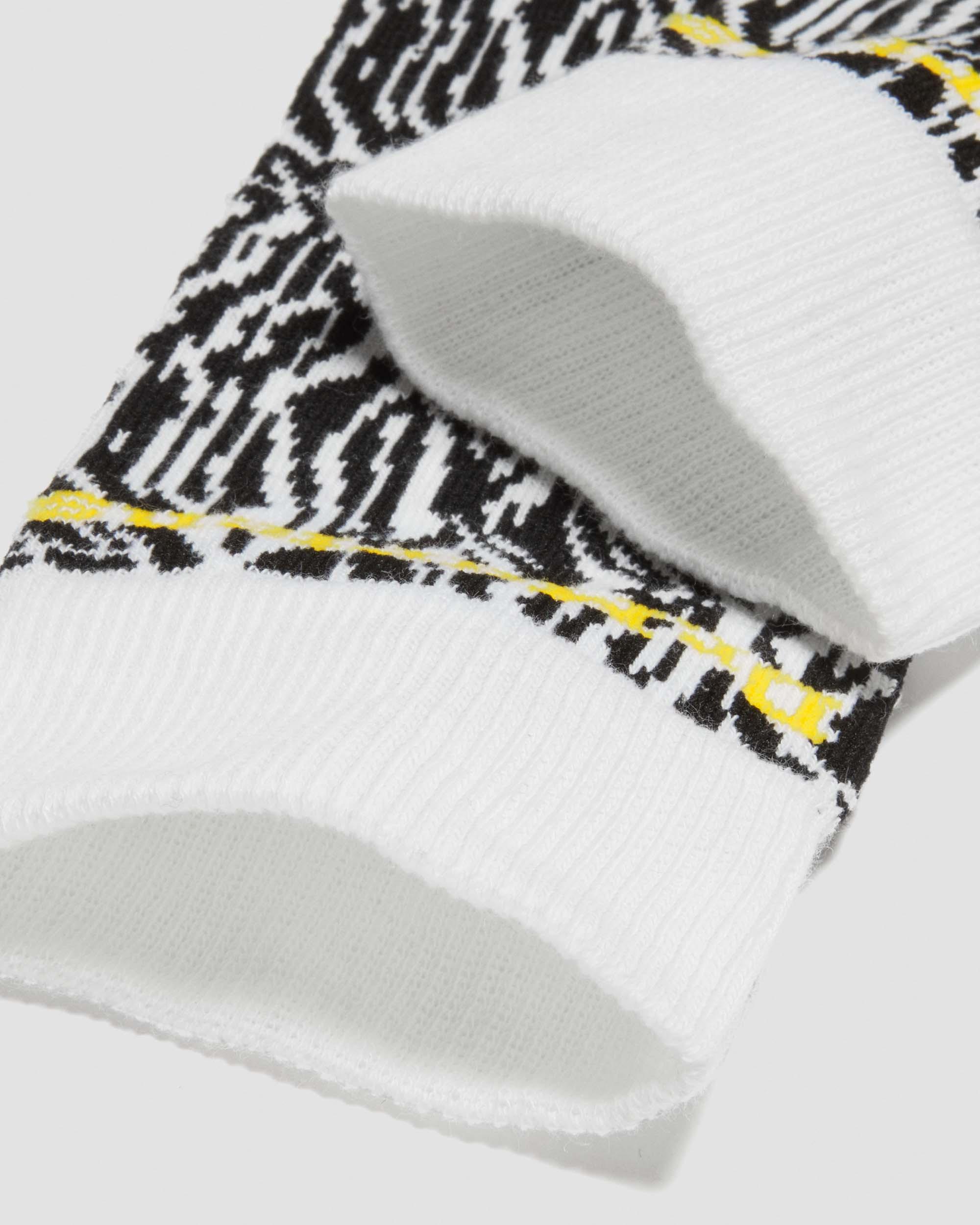 Shop Dr. Martens' Zebra Print Organic Cotton Socks In White,black