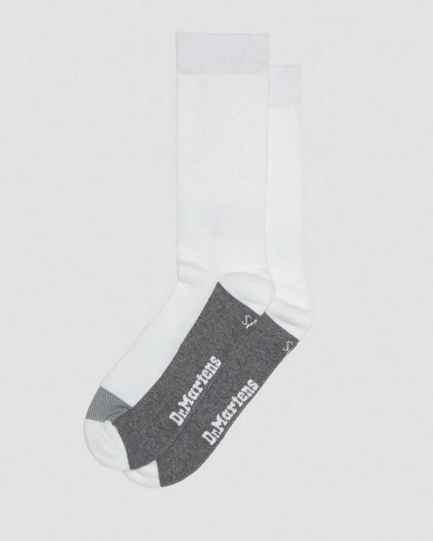 Dr. Martens' Lightweight Tech Organic Cotton Socks In White
