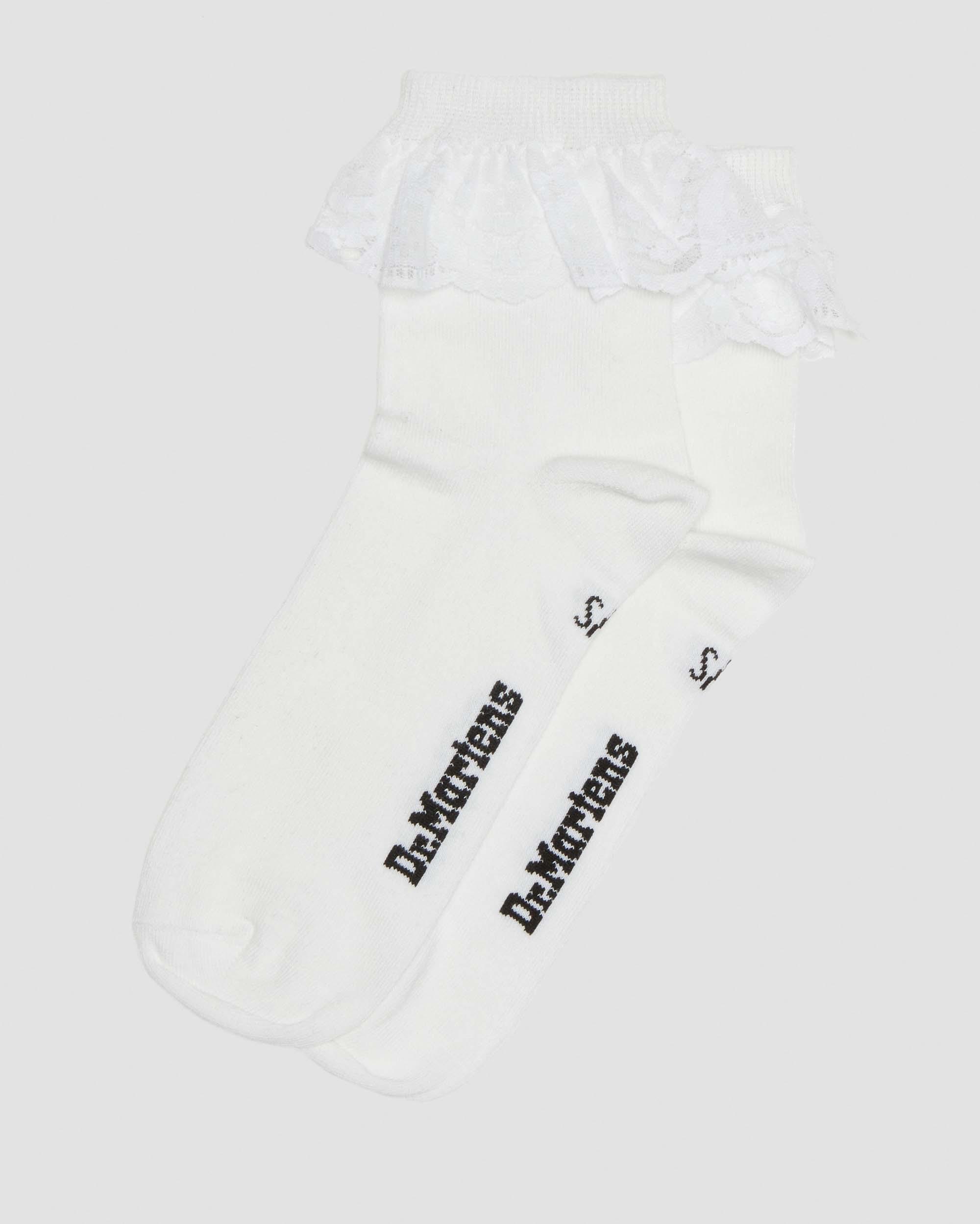 Frill Organic Cotton Socks in White | Dr. Martens