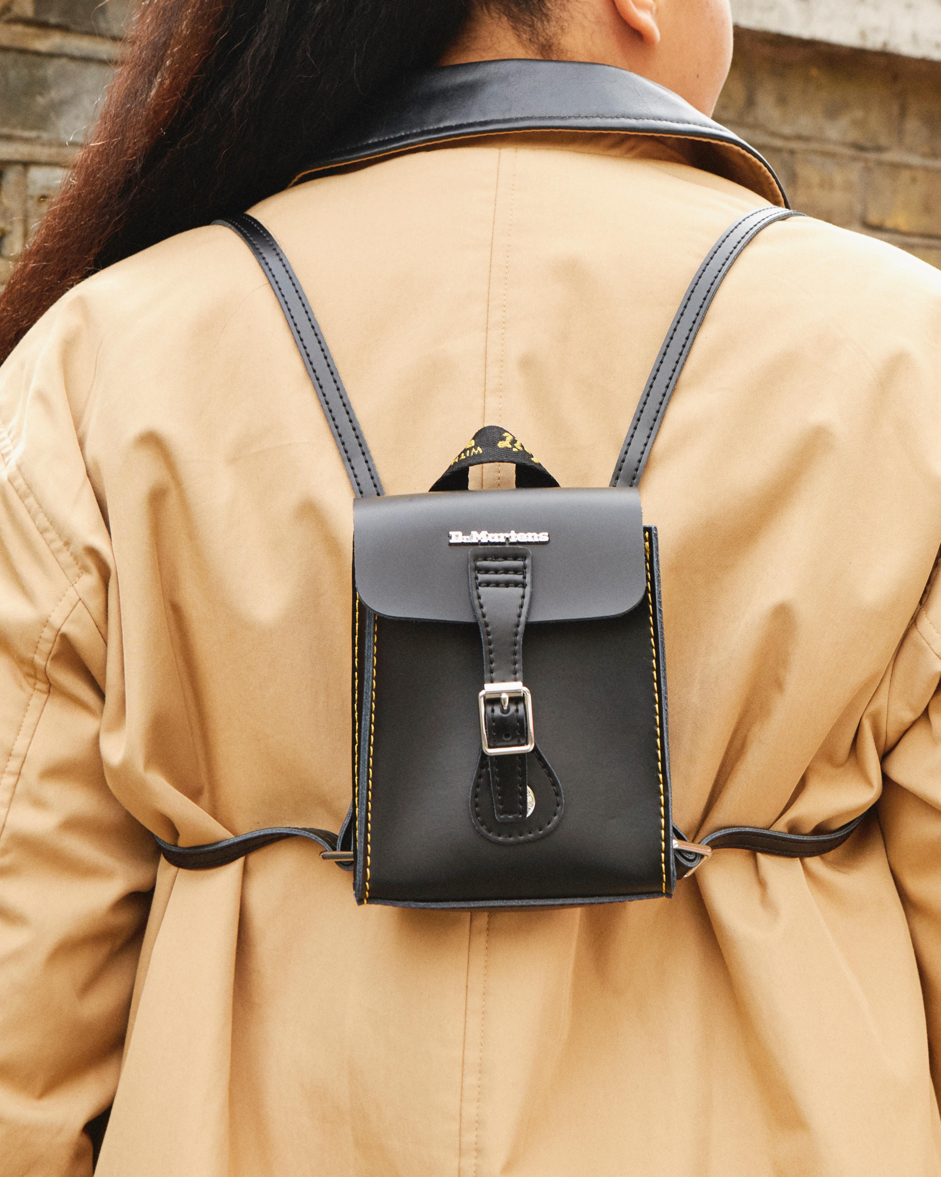 Micro Leather Backpack in Black Dr. Martens