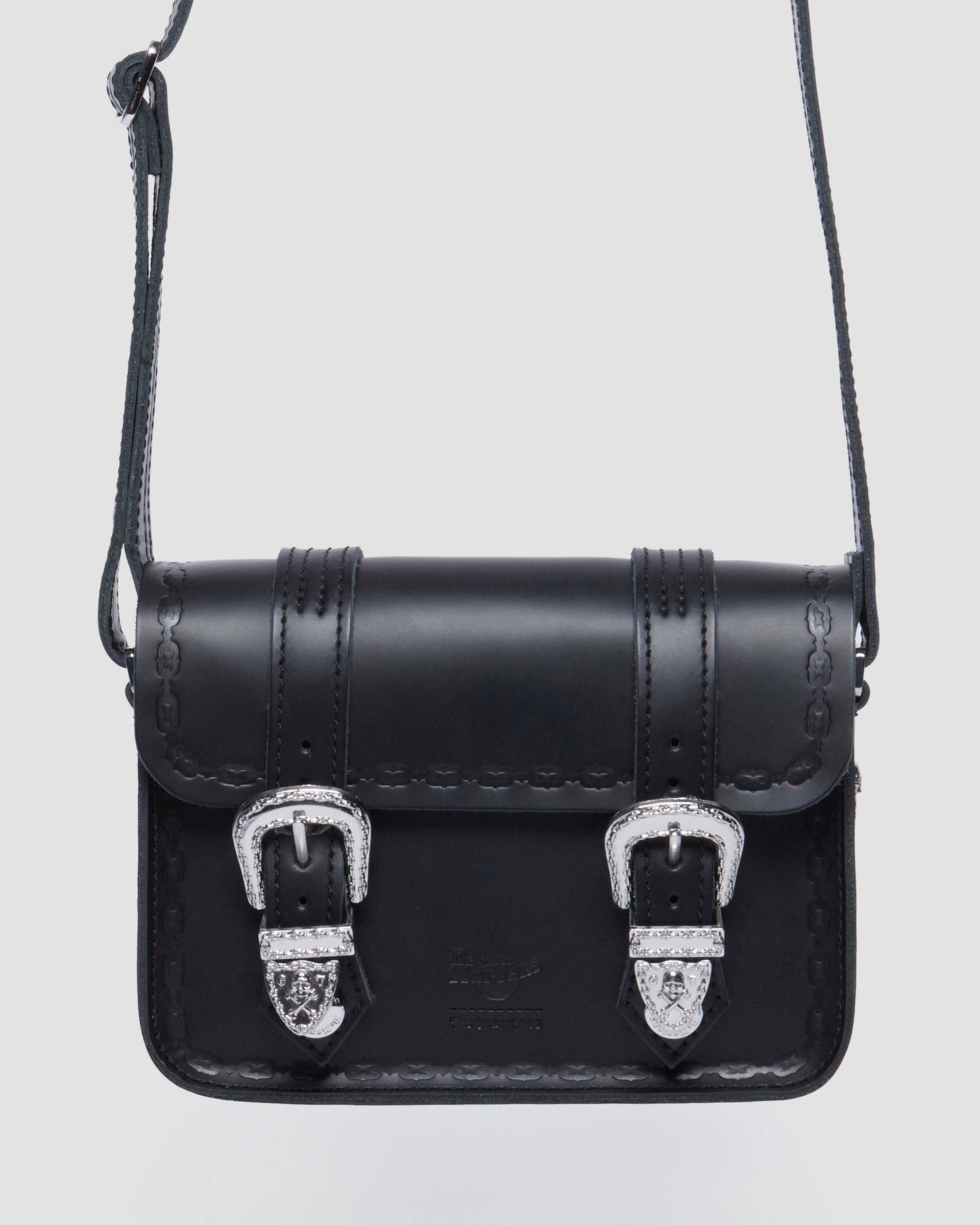 DR. MARTENS x THE GREAT FROG サッチェルバッグ極美品 7” THE GREAT FROG LEATHER CROSSBODY BAG in BLACK | Dr. Martens™