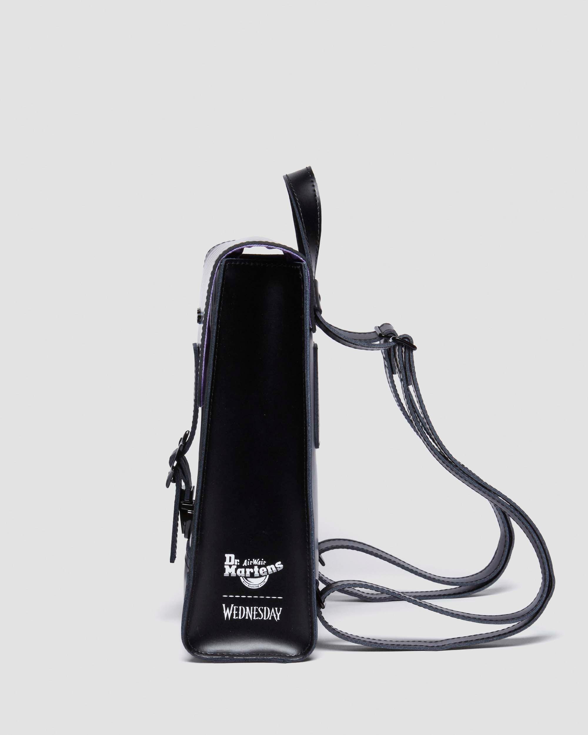 Dr. Martens Wednesday Leather Mini Backpack In Black