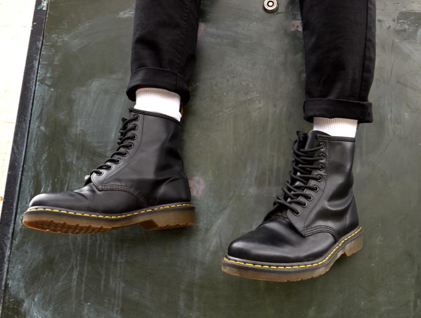 DR MARTENS Jarrick Lo Smooth Leather Platform Shoes