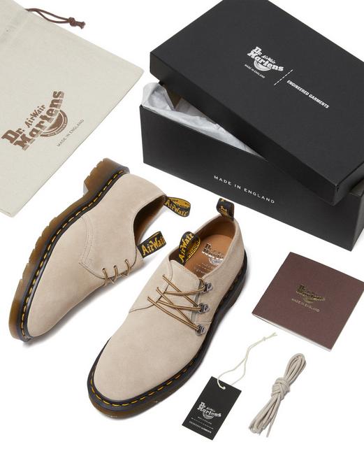 DR MARTENS ENGINEERED GARMENTS SHOES IN CREAM WITH PACKAGING