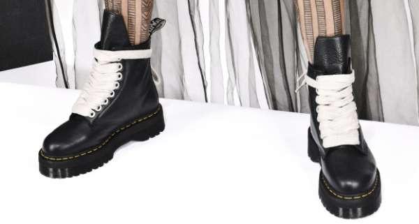 DR MARTENS Audrick Brando Leather Platform Lace Up Boots