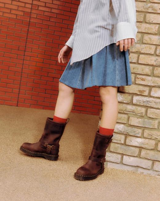 Biker boots dr martens clearance