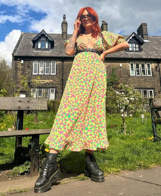 Midi dress with doc martens sale