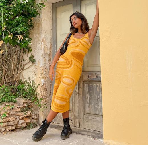 Midi dress and dr martens new arrivals