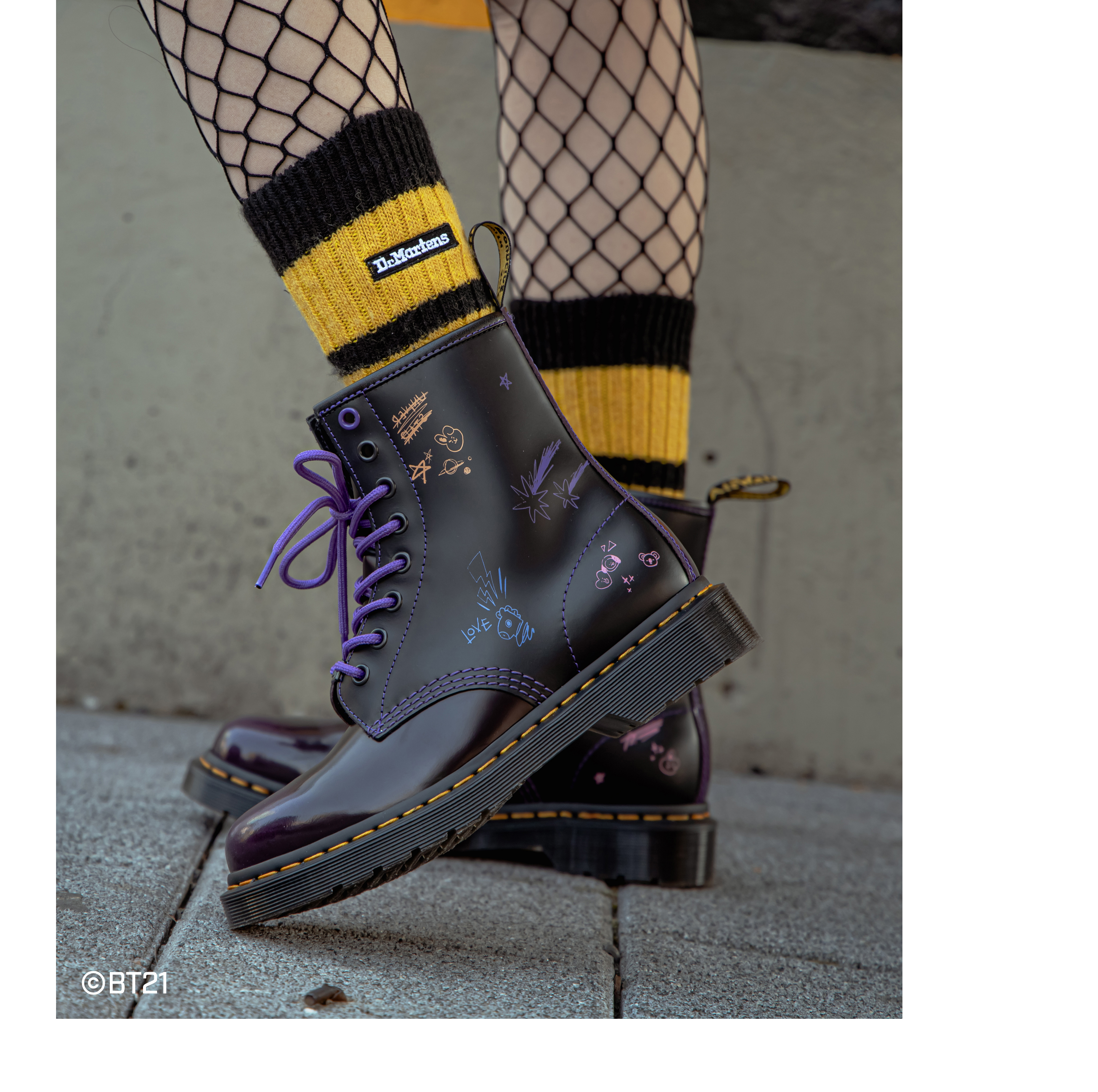 Dr. Martens X BT21 Neuves - Taille 39 (US 6), Cuir, Mocassin, Neuf Avec Emballage