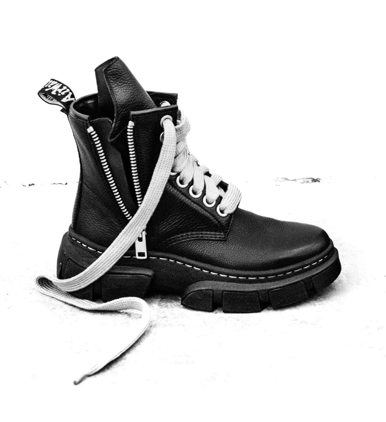 Dr. Martens 1460 DMXL Jumbo Lace Zip Boot Rick Owens Black