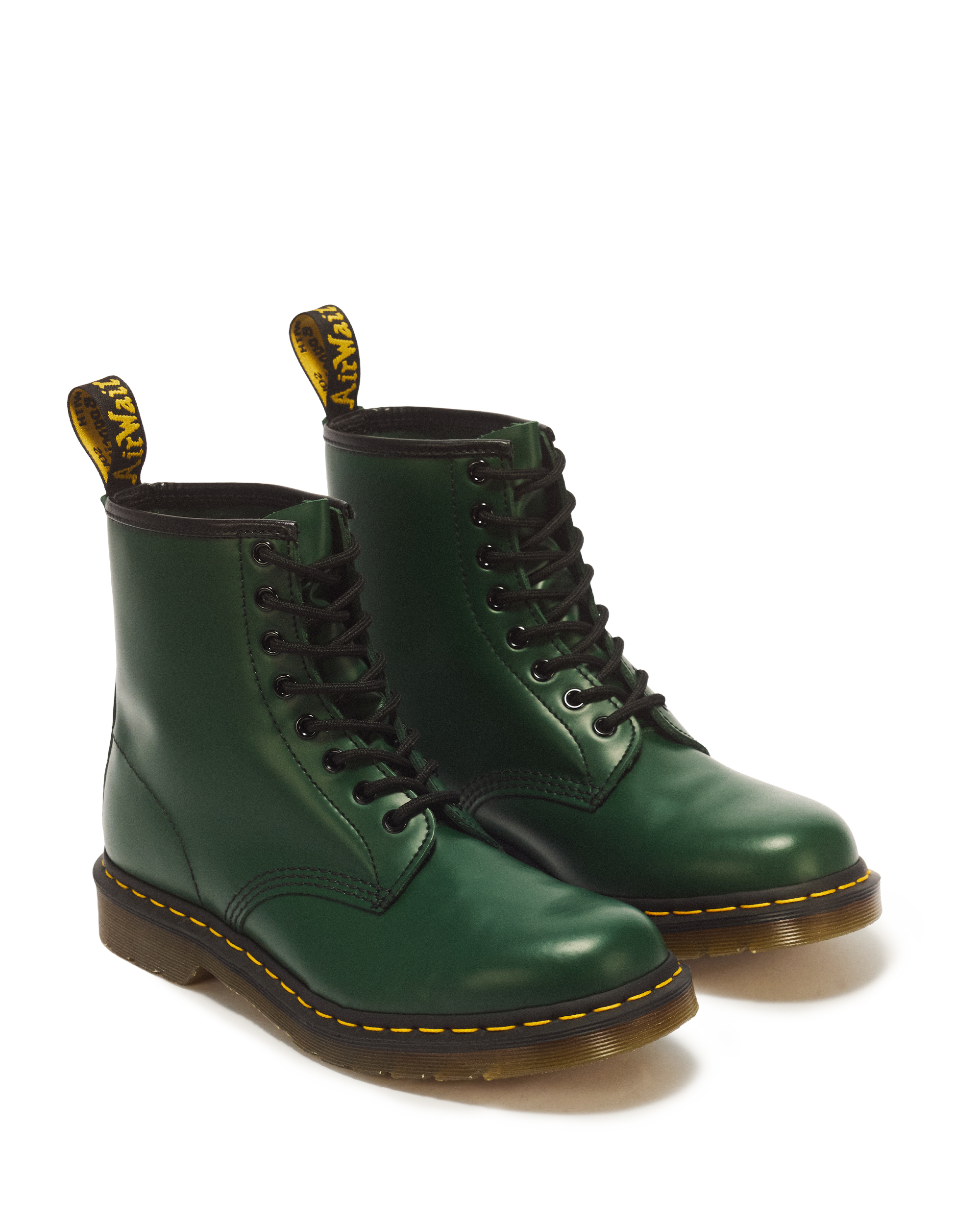 1460 Smooth Leather Lace Up Boots in Green | Dr. Martens™