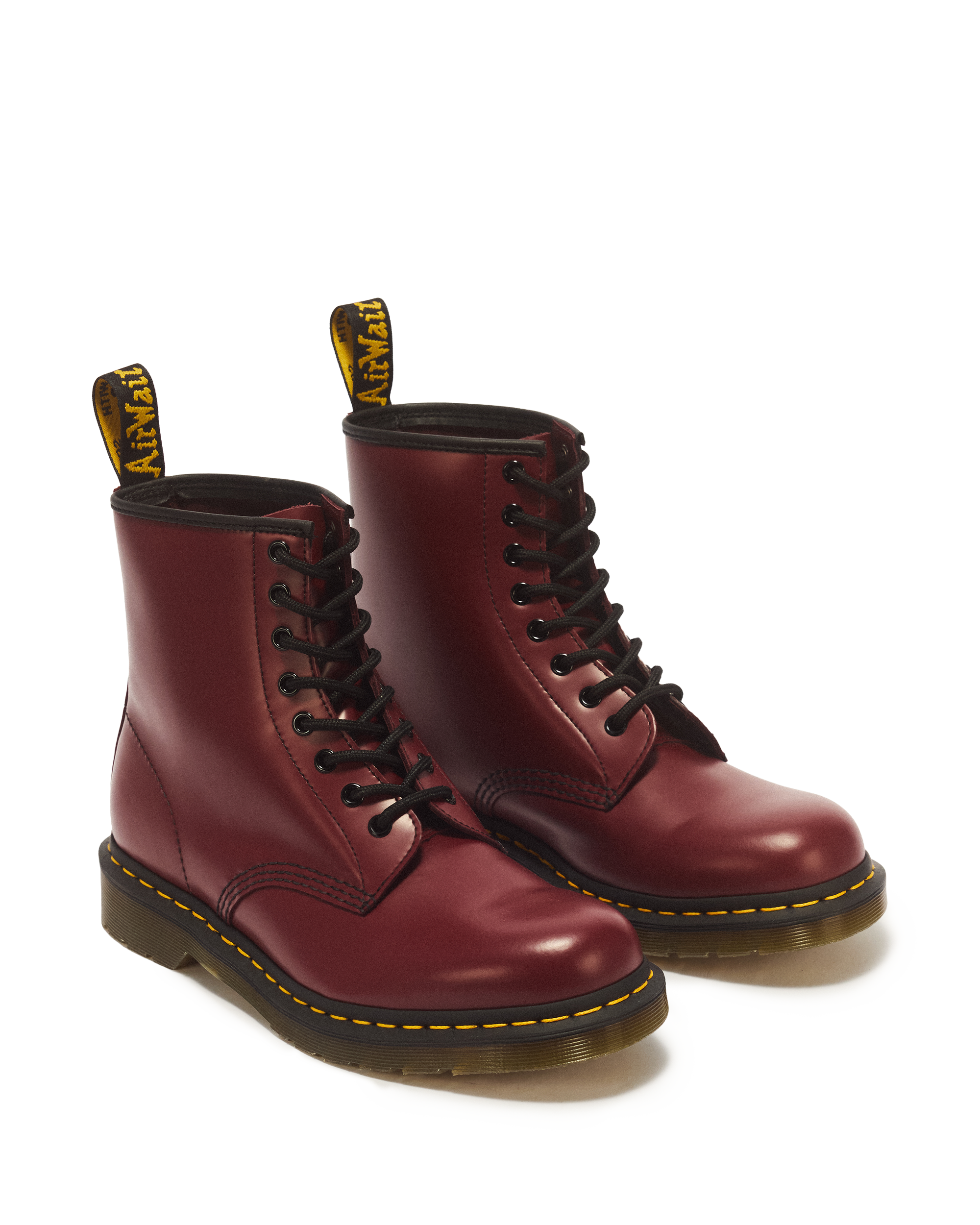 1460 Smooth Leather Lace Up Boots in Cherry Red | Dr. Martens™