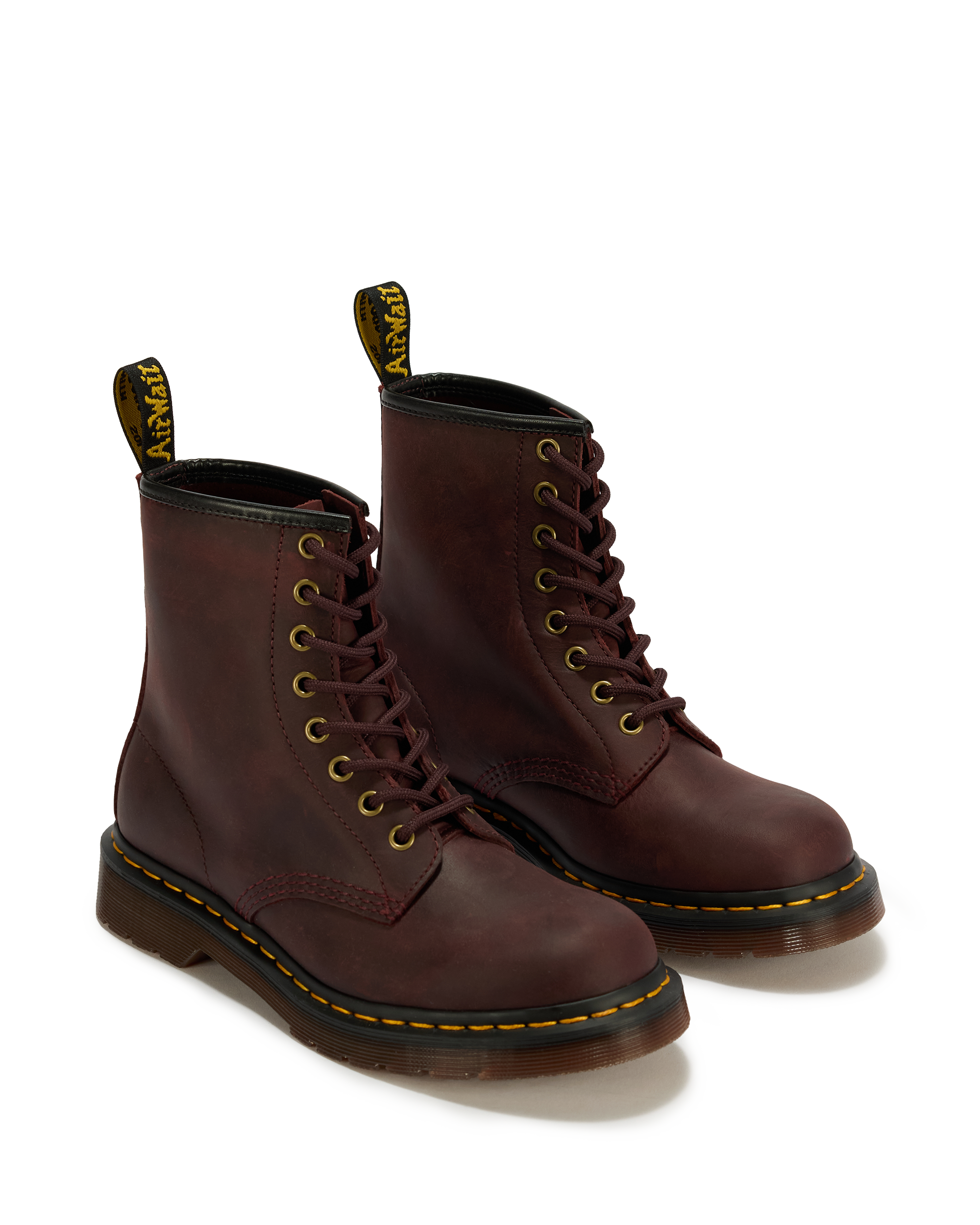 1460 Crazy Horse Leather Boots in Cherry Red | Dr. Martens™