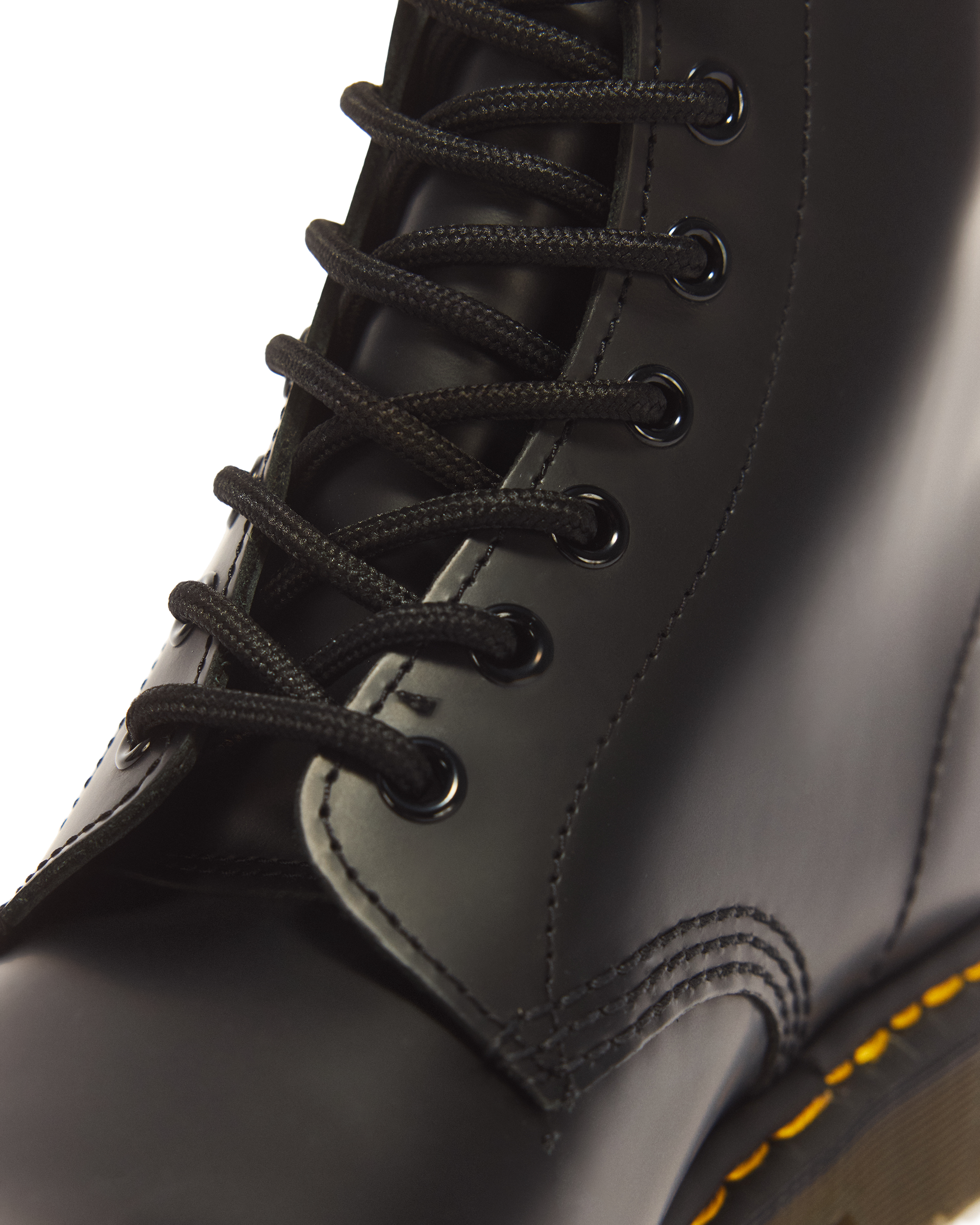 1490 Smooth Leather High Lace Up Boots in Black | Dr. Martens™