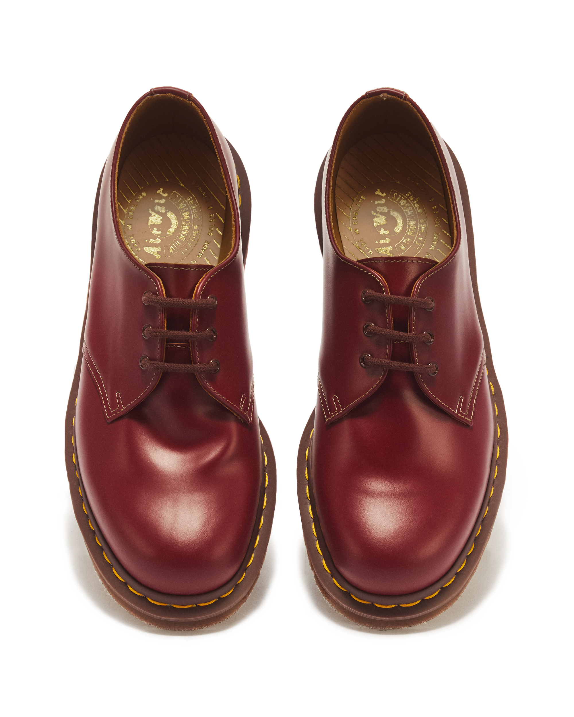 Vintage 1461 Quilon Leather Oxford Shoes in Red | Dr. Martens™
