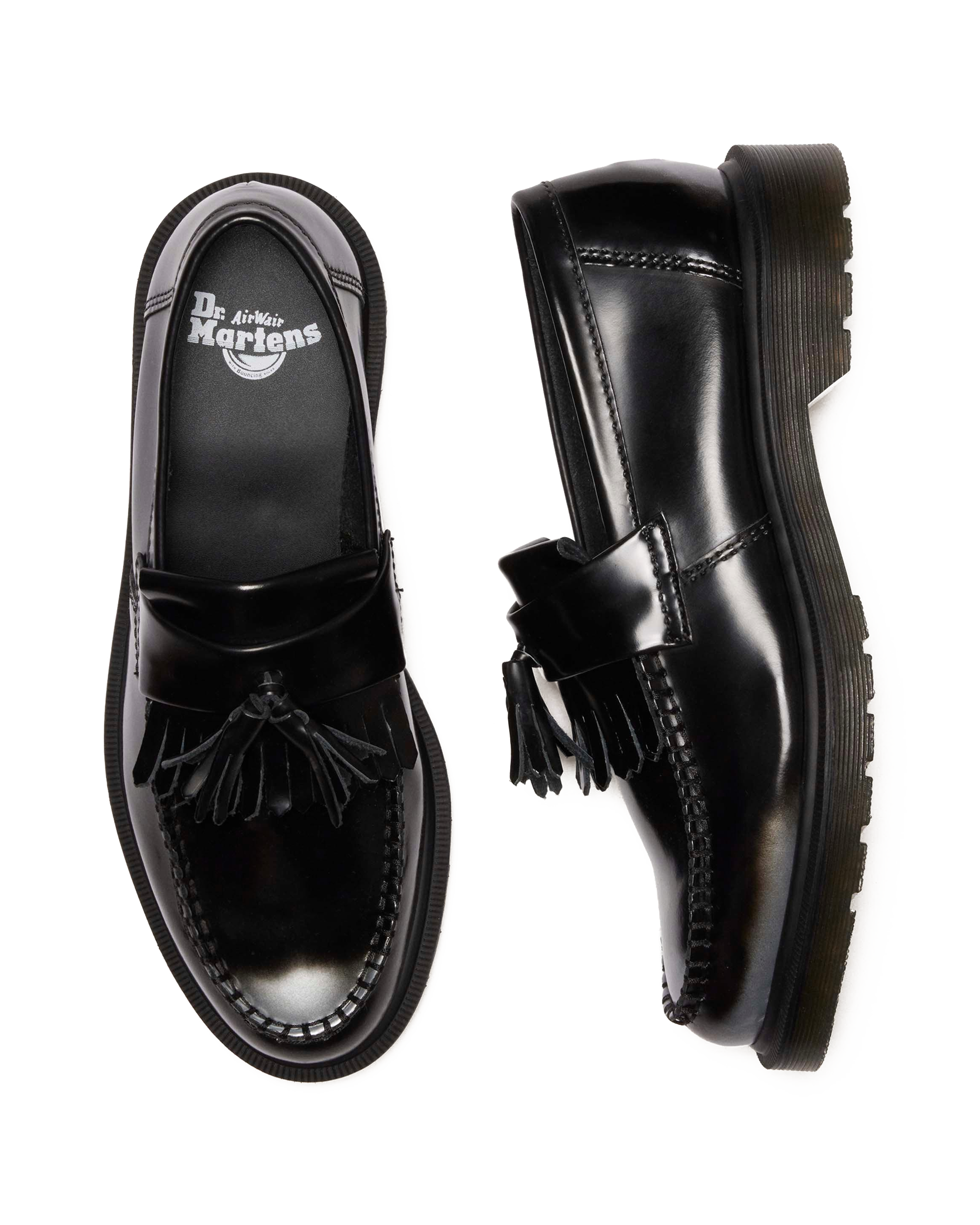 Adrian loafers met kwastjes van Arcadia Rub-Off leer