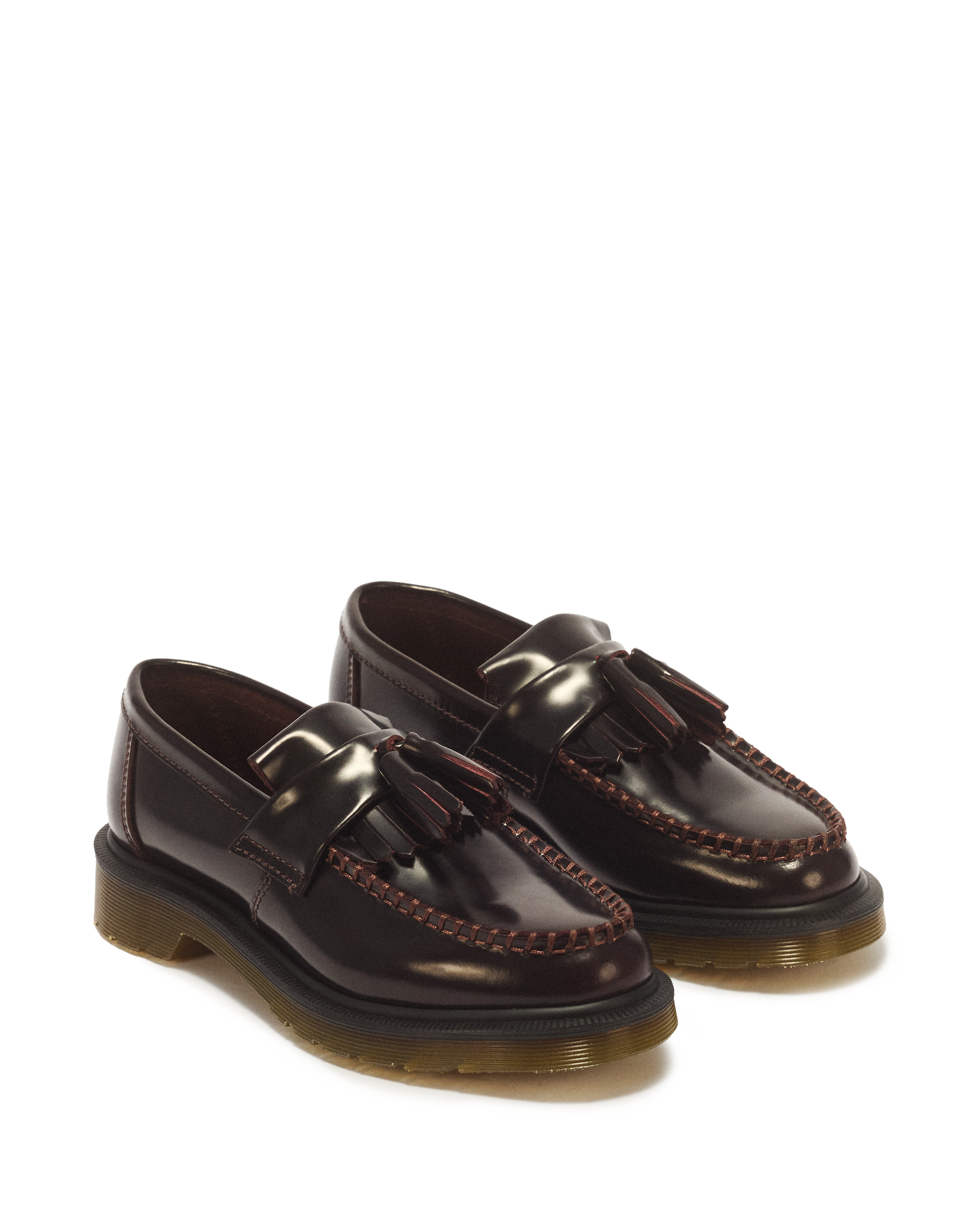 Adrian Arcadia Leather Tassel Loafers in Cherry Red Arcadia | Dr
