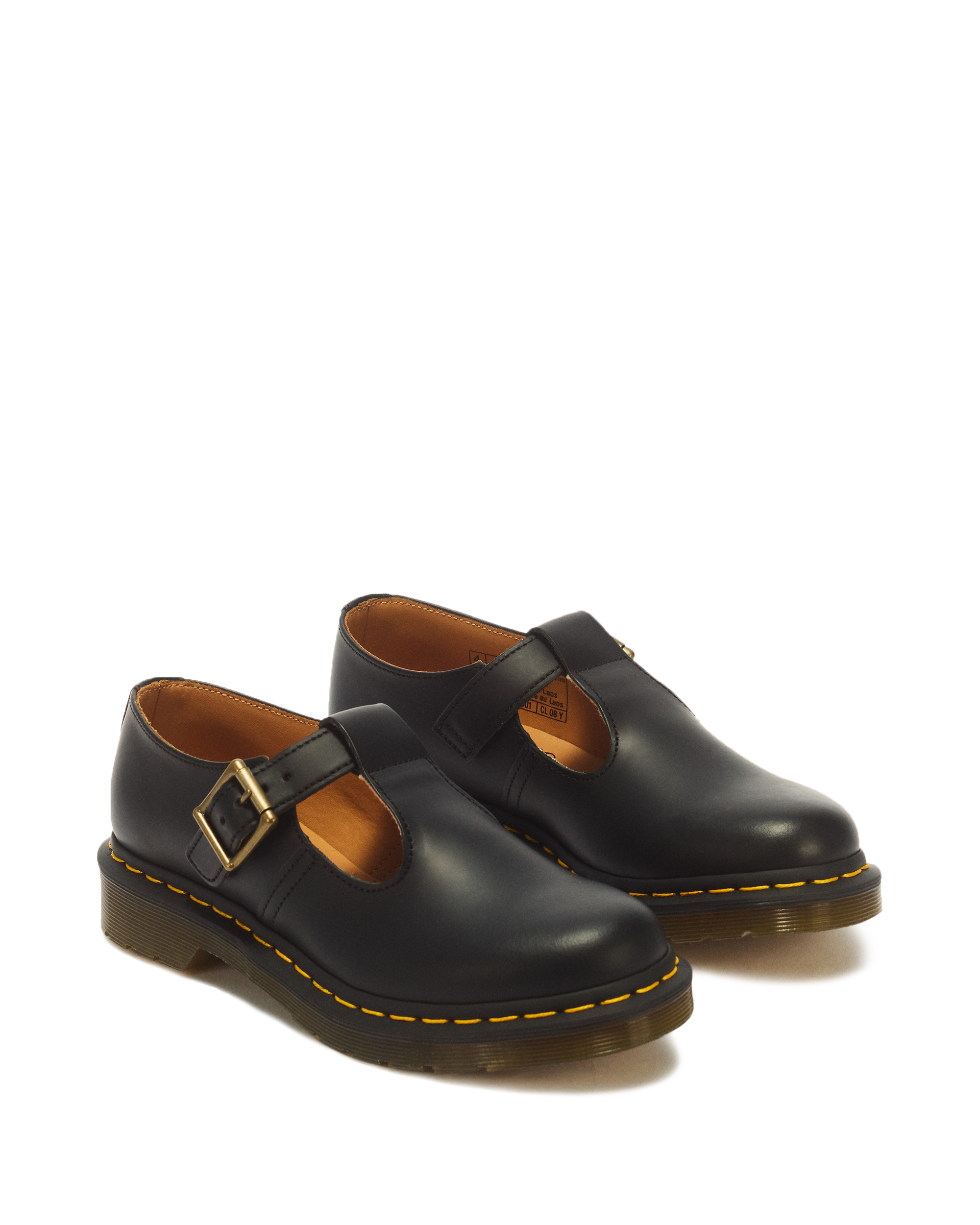 Polley Smooth Leather Mary Jane Shoes in Black | Dr. Martens™