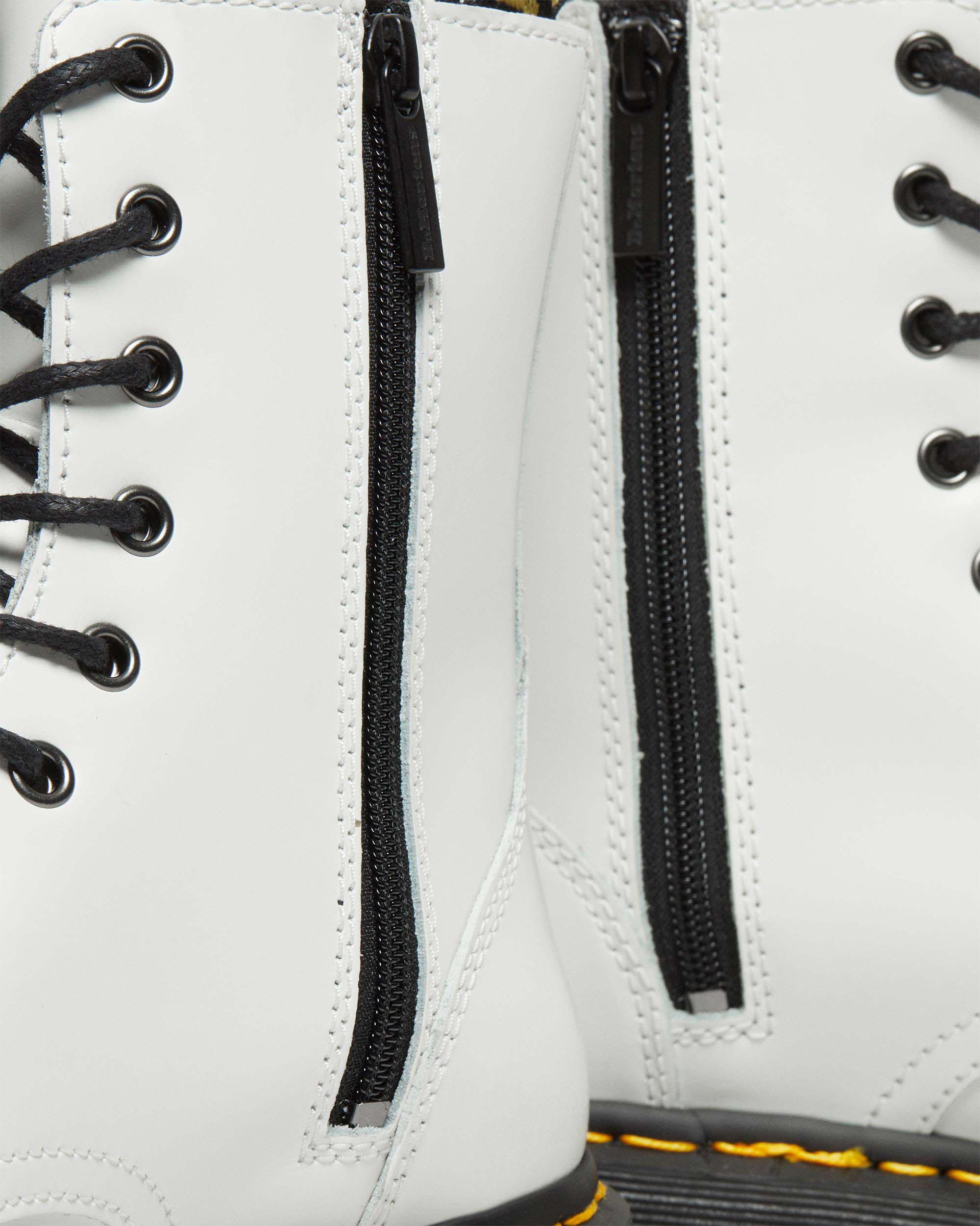 Jadon Smooth Leather Platform Boots in White | Dr. Martens™