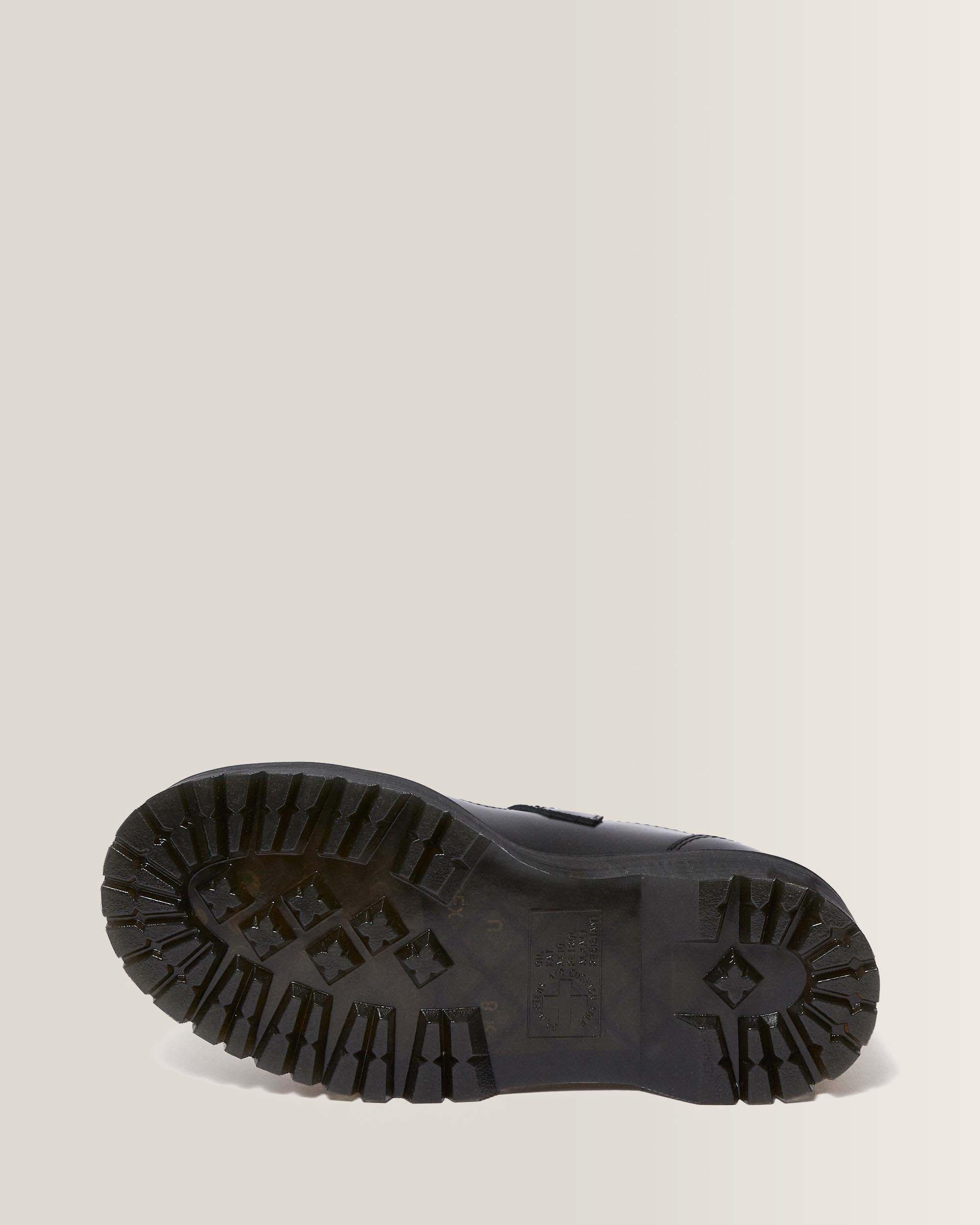 Bethan Polished Smooth Leather Platform Shoes in BLACK | Dr. Martens™