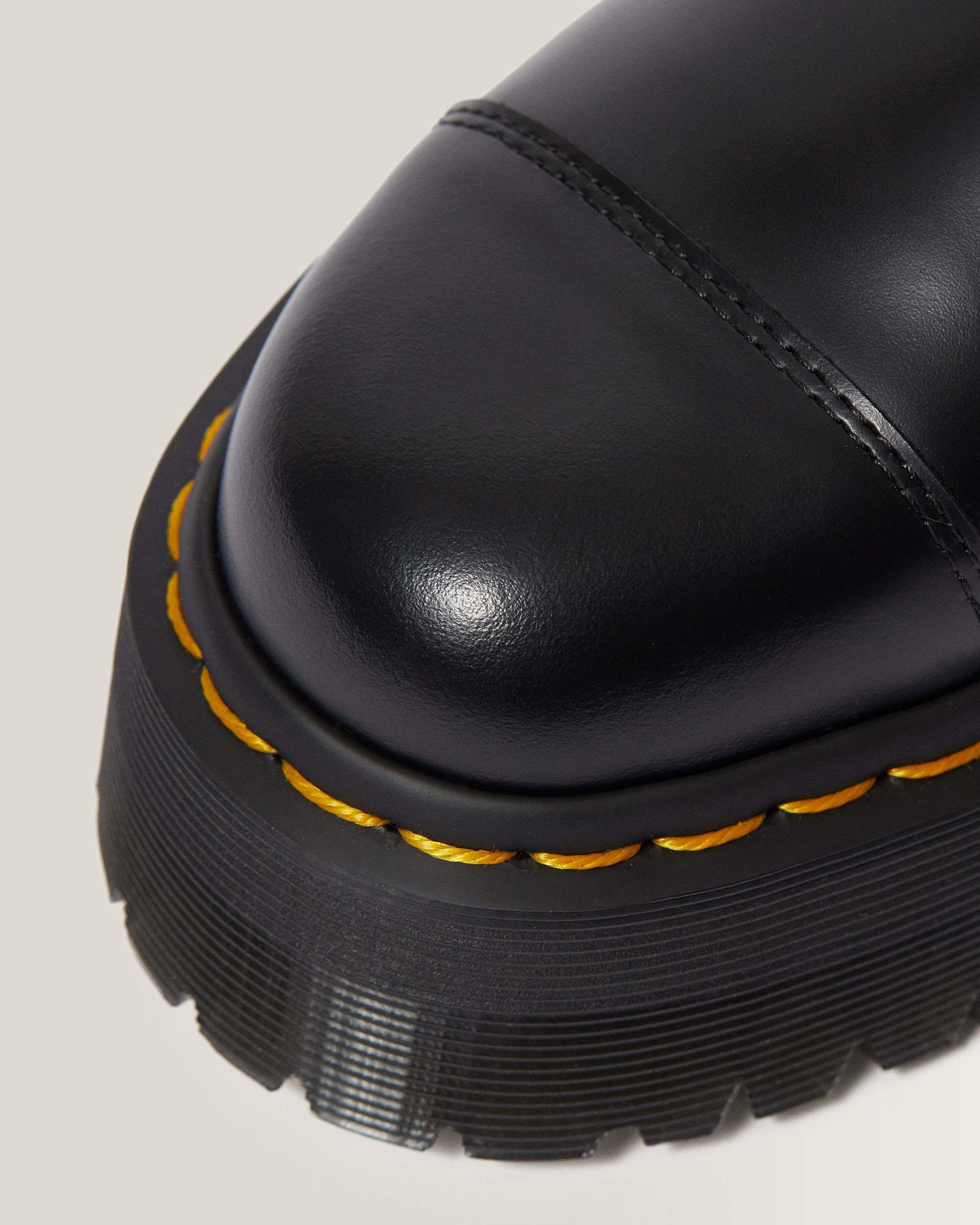 Bethan Polished Smooth Leather Platform Shoes in BLACK | Dr. Martens™