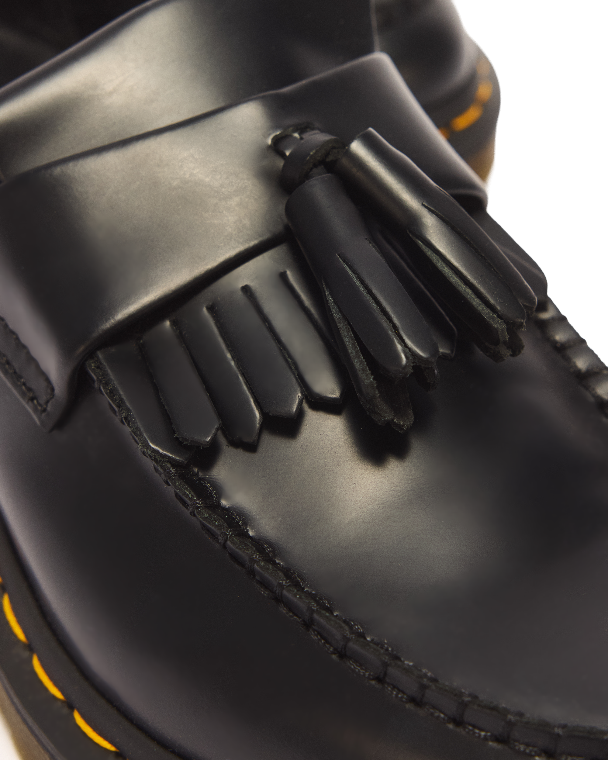 Adrian Yellow Stitch Smooth Leather Tassel Loafers