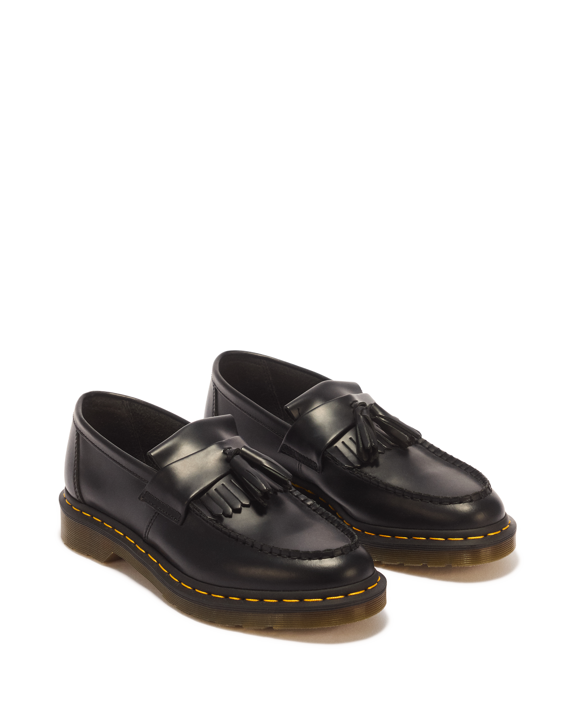 Adrian Yellow Stitch Smooth Leather Tassel Loafers