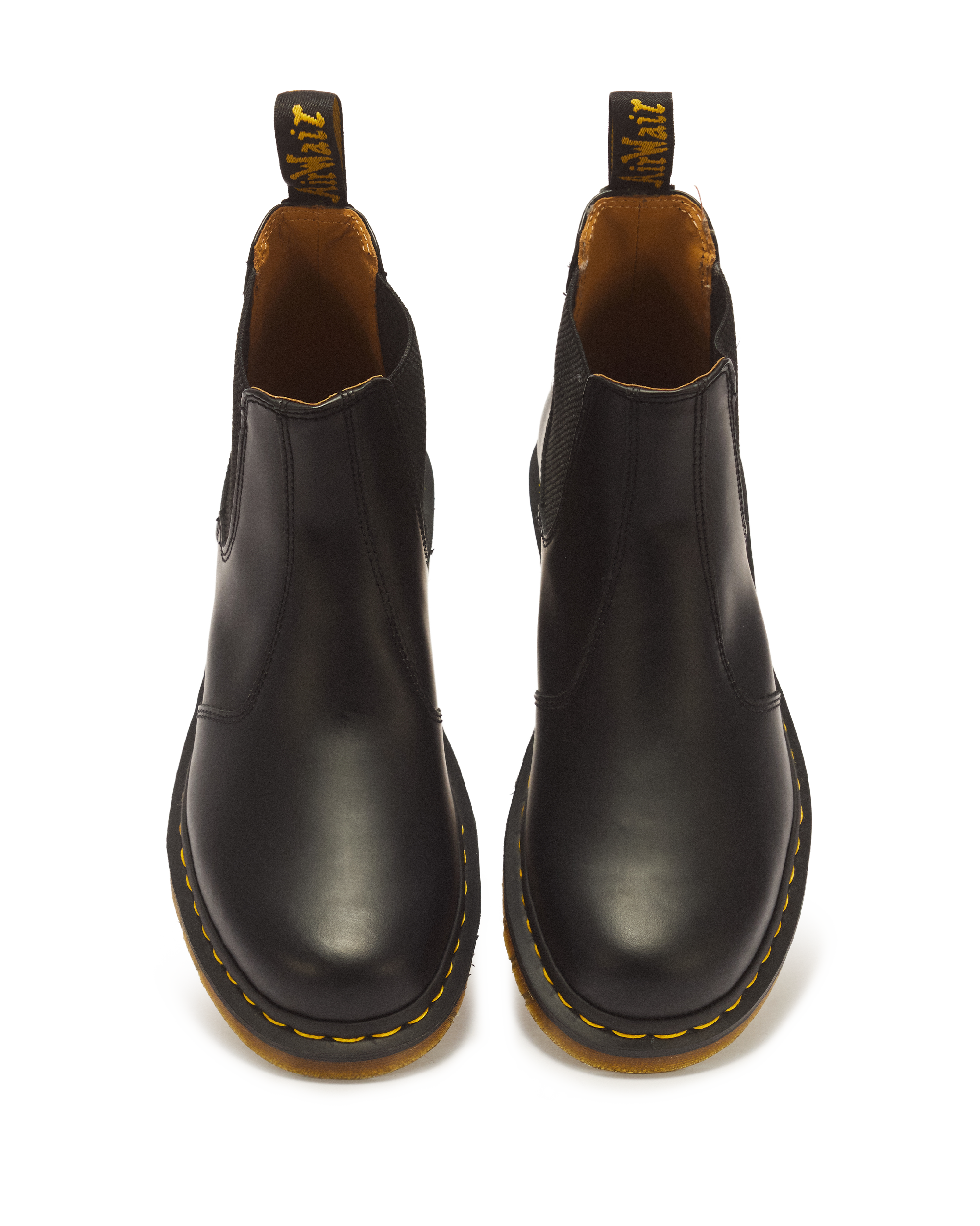 2976 Yellow Stitch Smooth Leather Chelsea Boots
