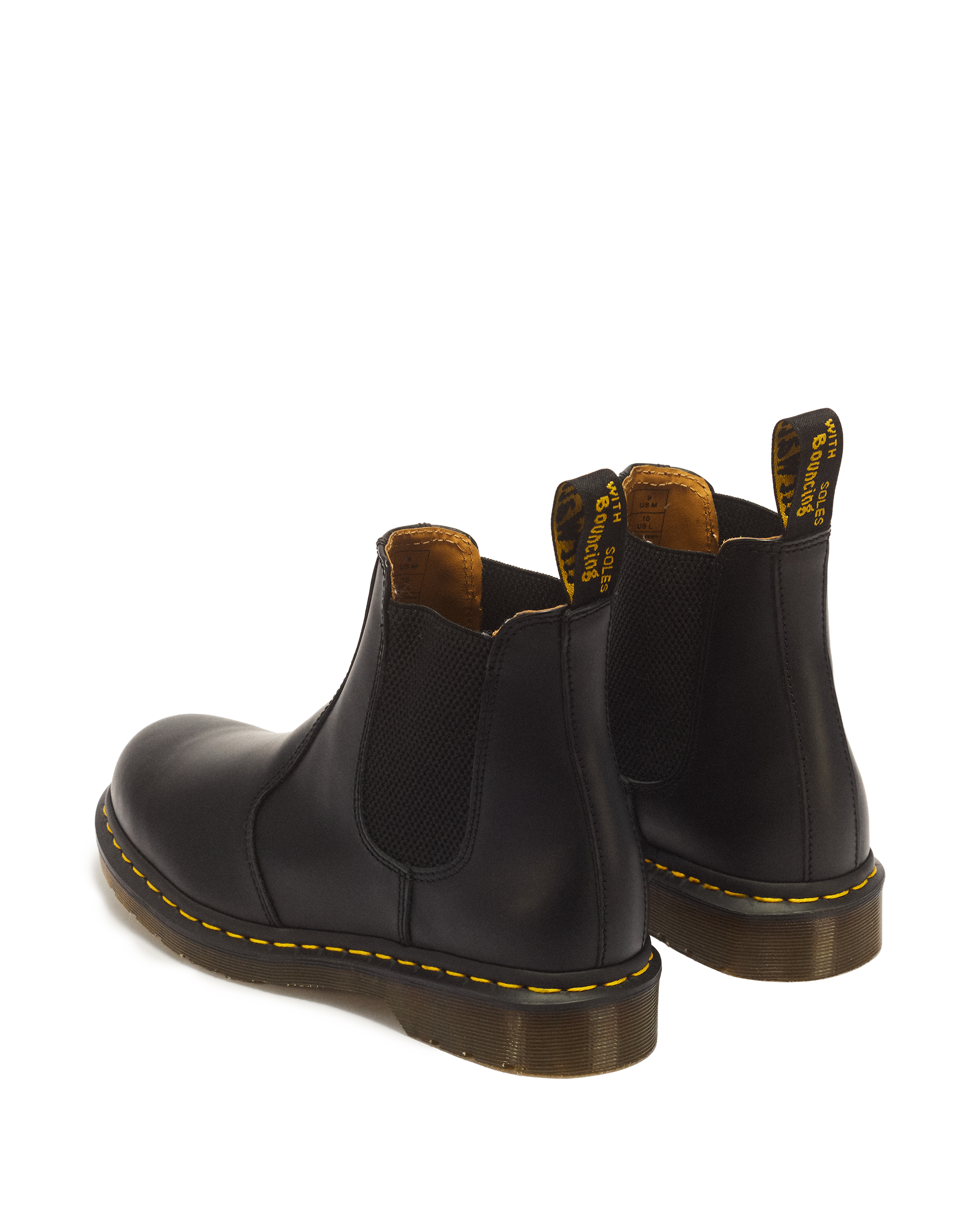 2976 Yellow Stitch Smooth Leather Chelsea Boots