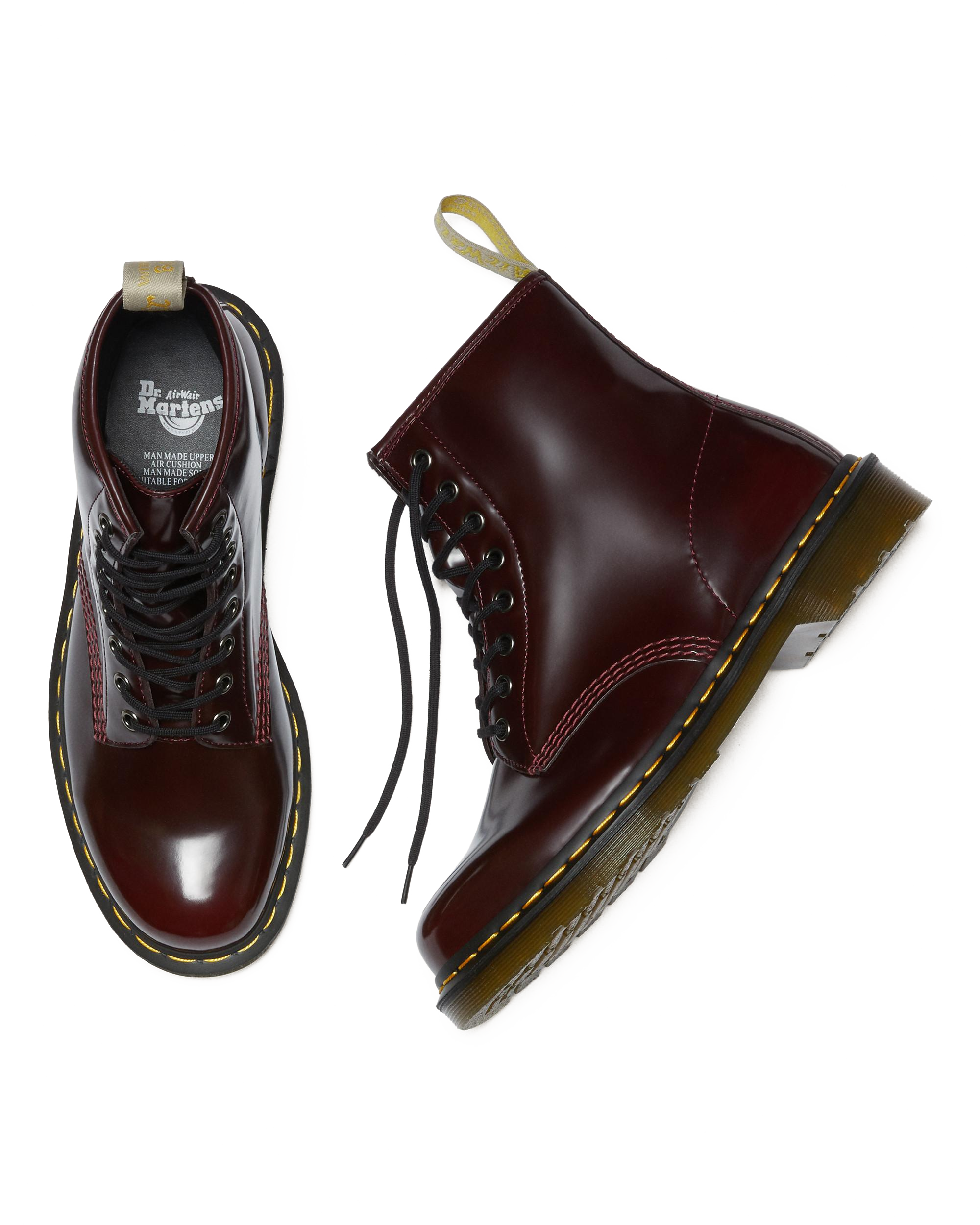 1460 Vegan Lace Up Boots in Cherry Red | Dr. Martens™