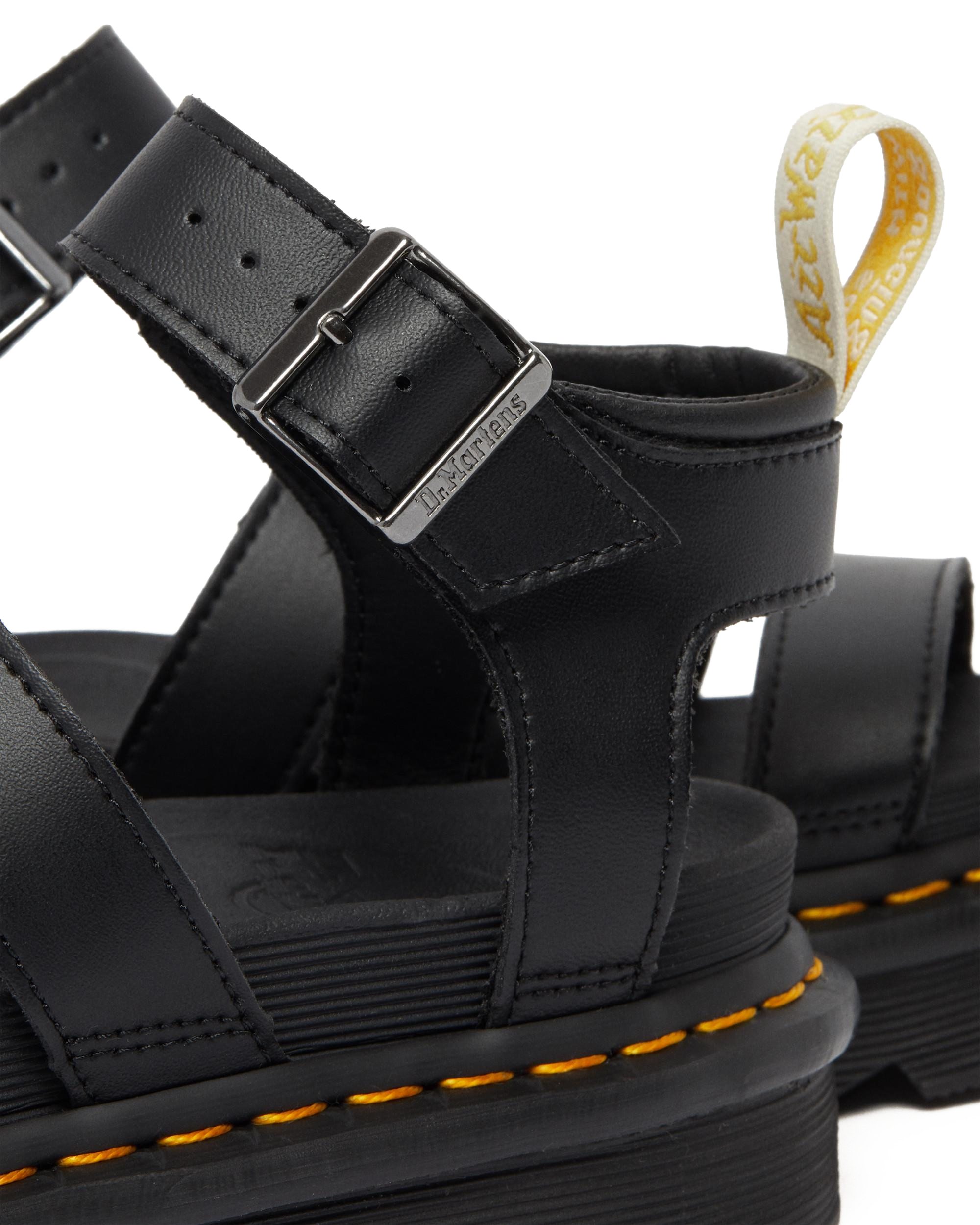 Blaire Felix Rub Off Vegan Strap Sandals in Black | Dr. Martens™
