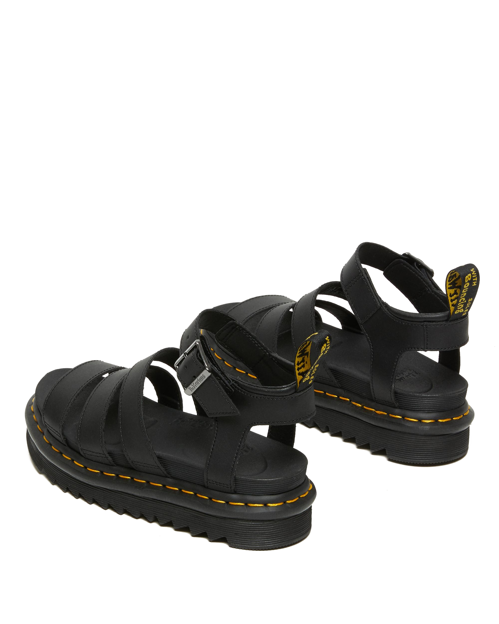 Dr.Martens サンダル　Blaire Hydro Black Blaire Hydro Leather Strap Sandals in BLACK | Dr. Martens™