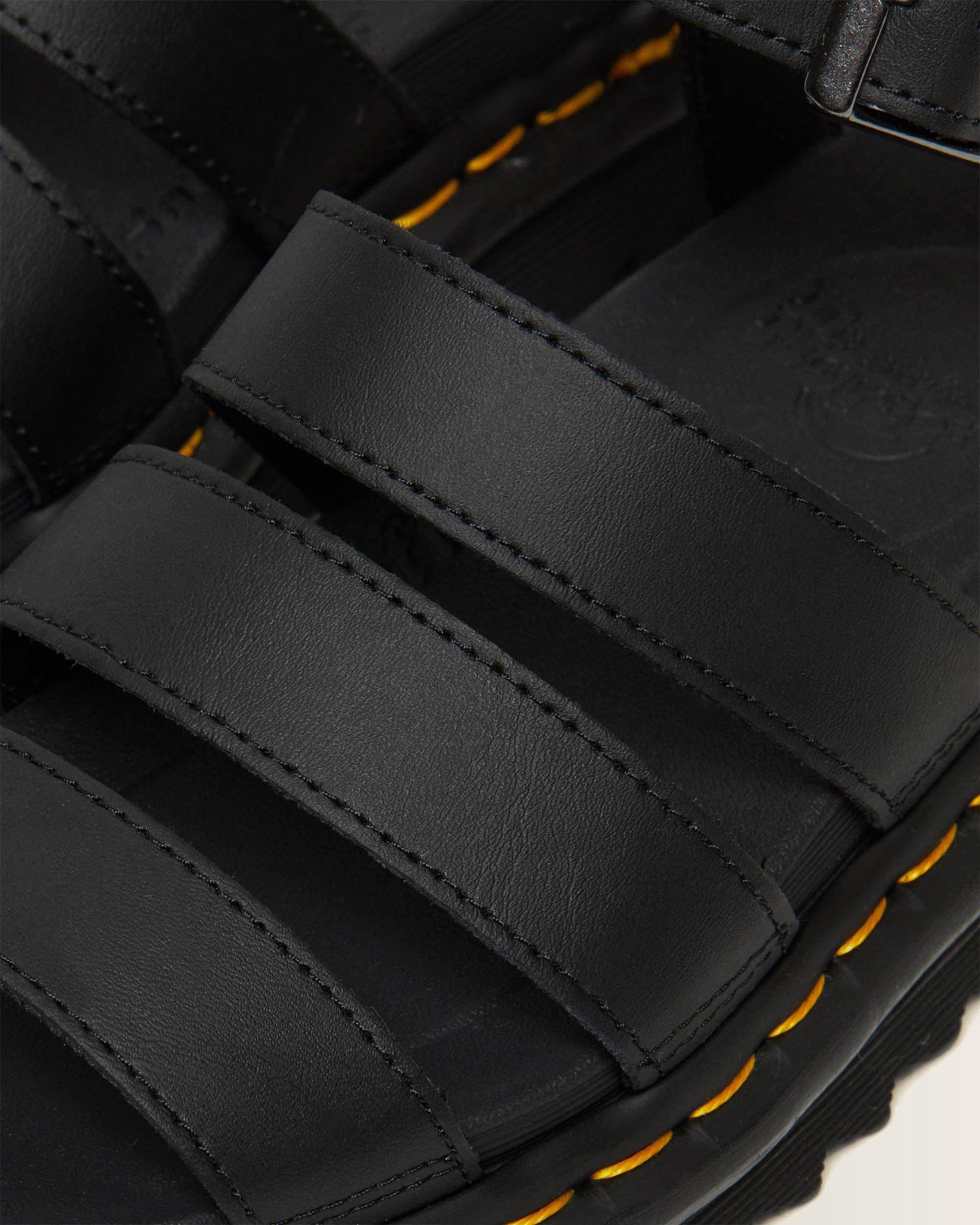 Blaire Hydro Leather Strap Sandals in BLACK | Dr. Martens™