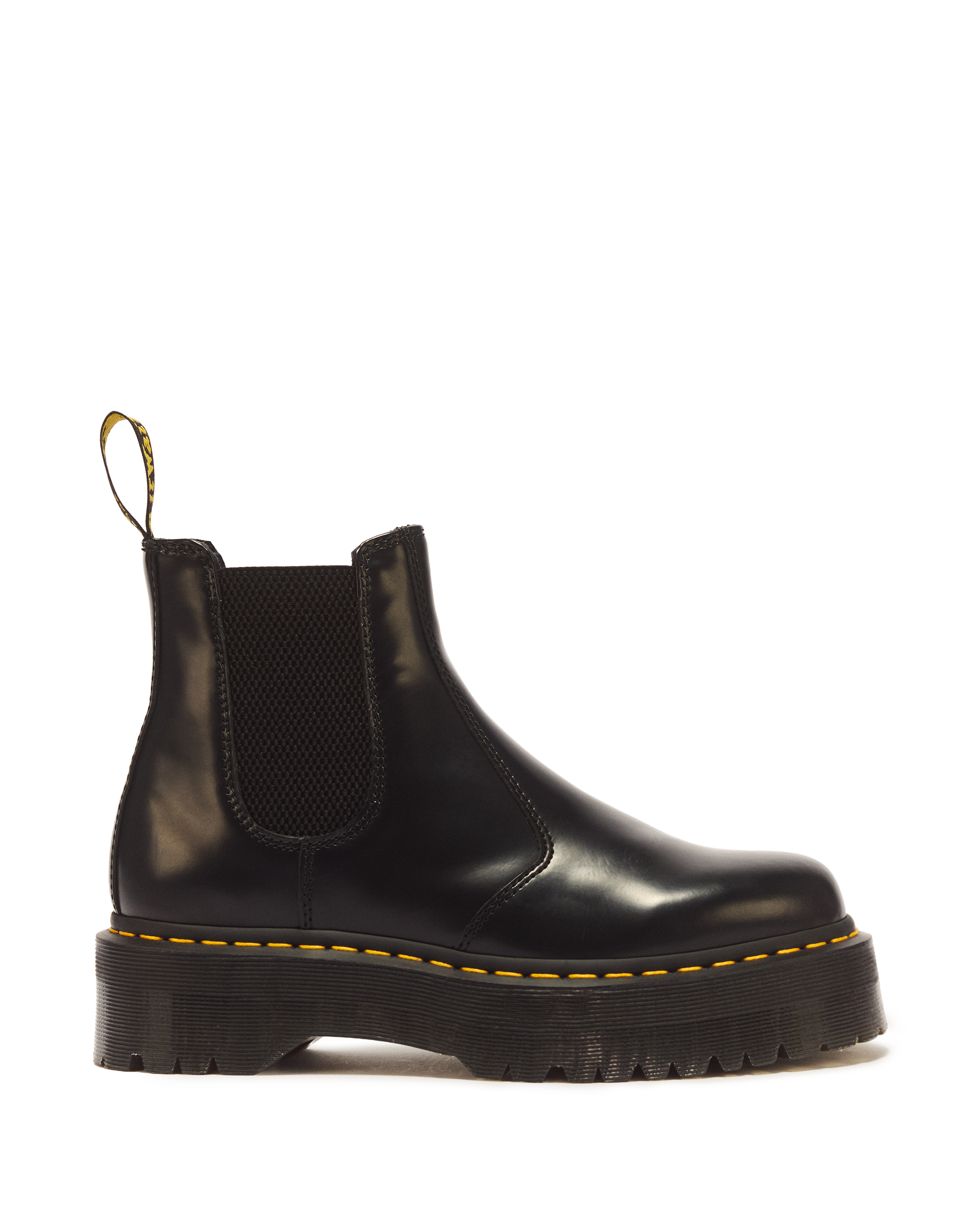 Dr.Martens 2976QUADチェルシーブーツ/UK7/BLK/レザー 2976 Quad Smooth Leather Platform Chelsea Boots in Black | Dr