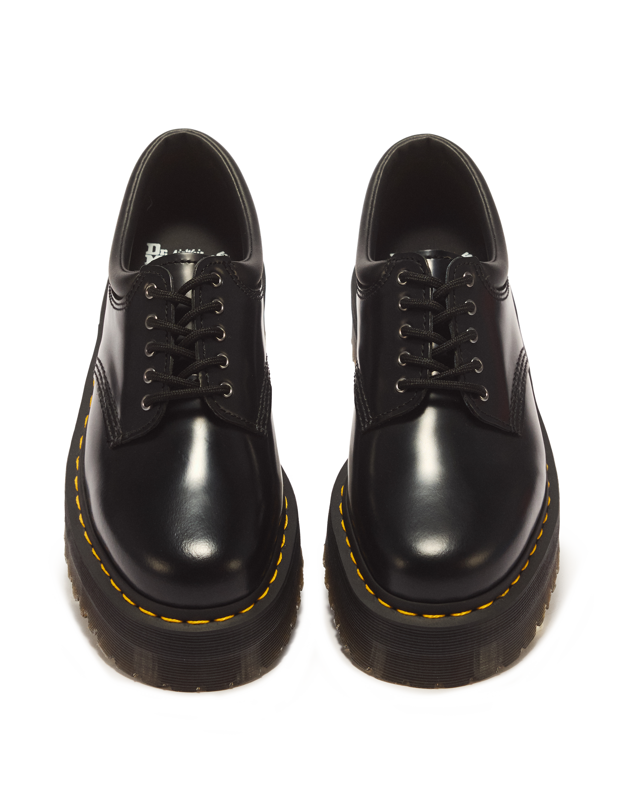 8053 Quad Smooth Leather Platform Shoes in Black | Dr. Martens™