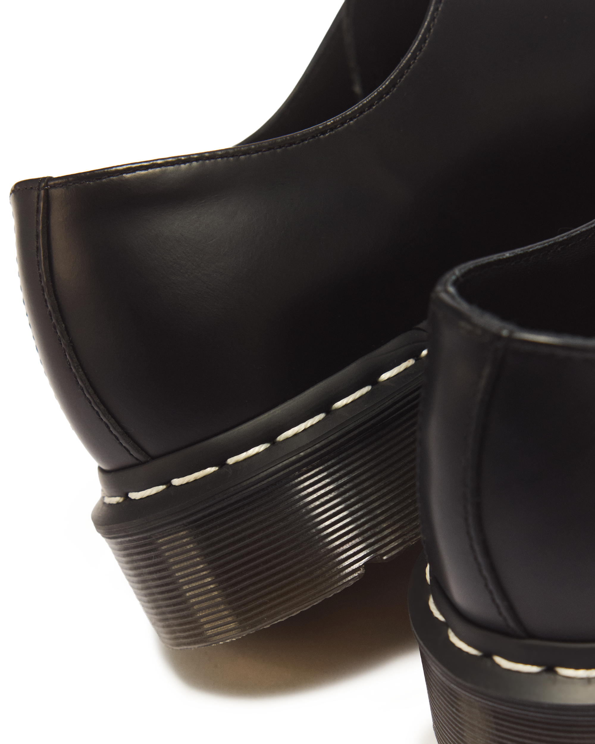 1461 WHITE STITCH LEATHER SHOES in BLACK | Dr. Martens™