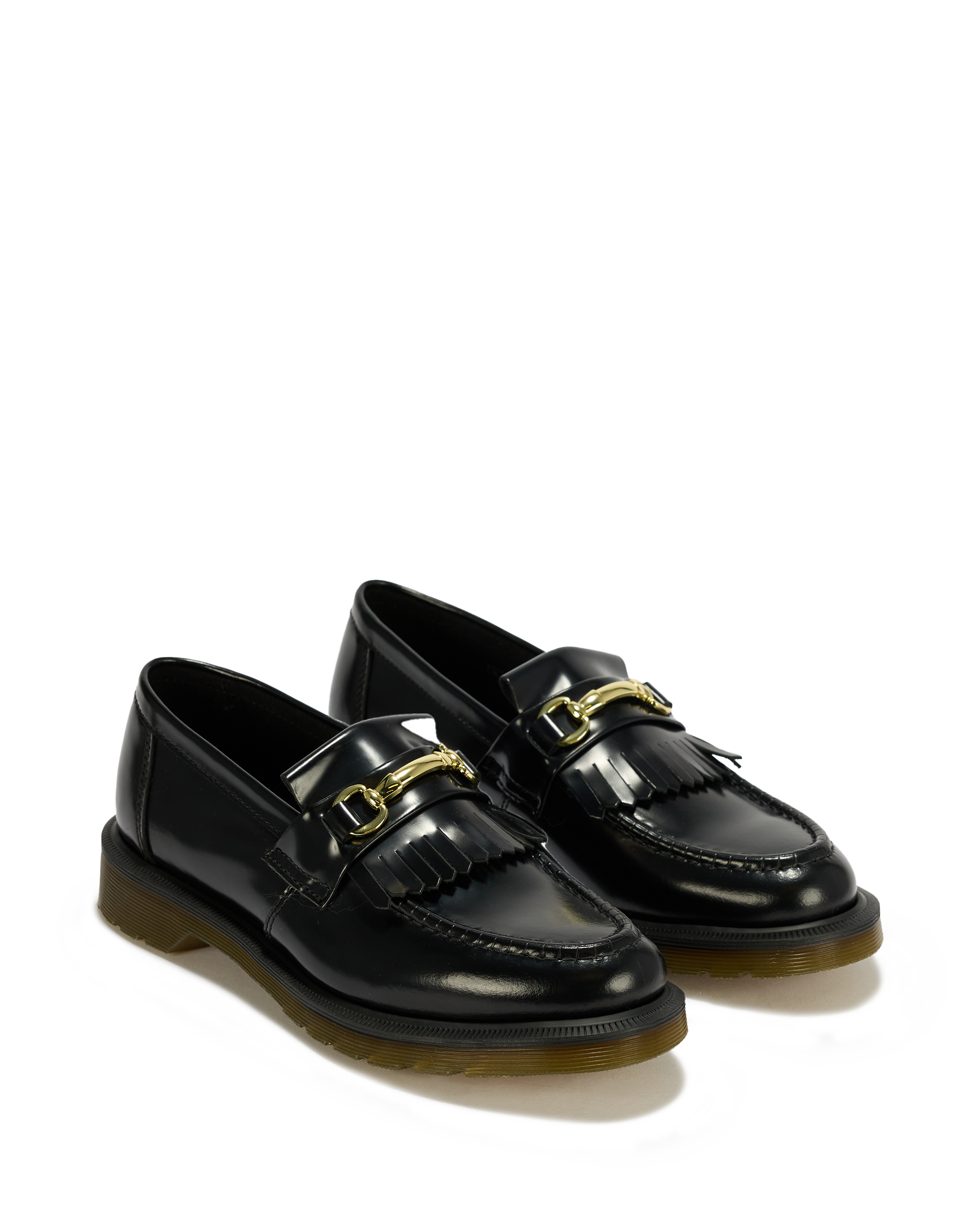 Adrian Snaffle Smooth Leather Tassel Loafers in Black | Dr. Martens™
