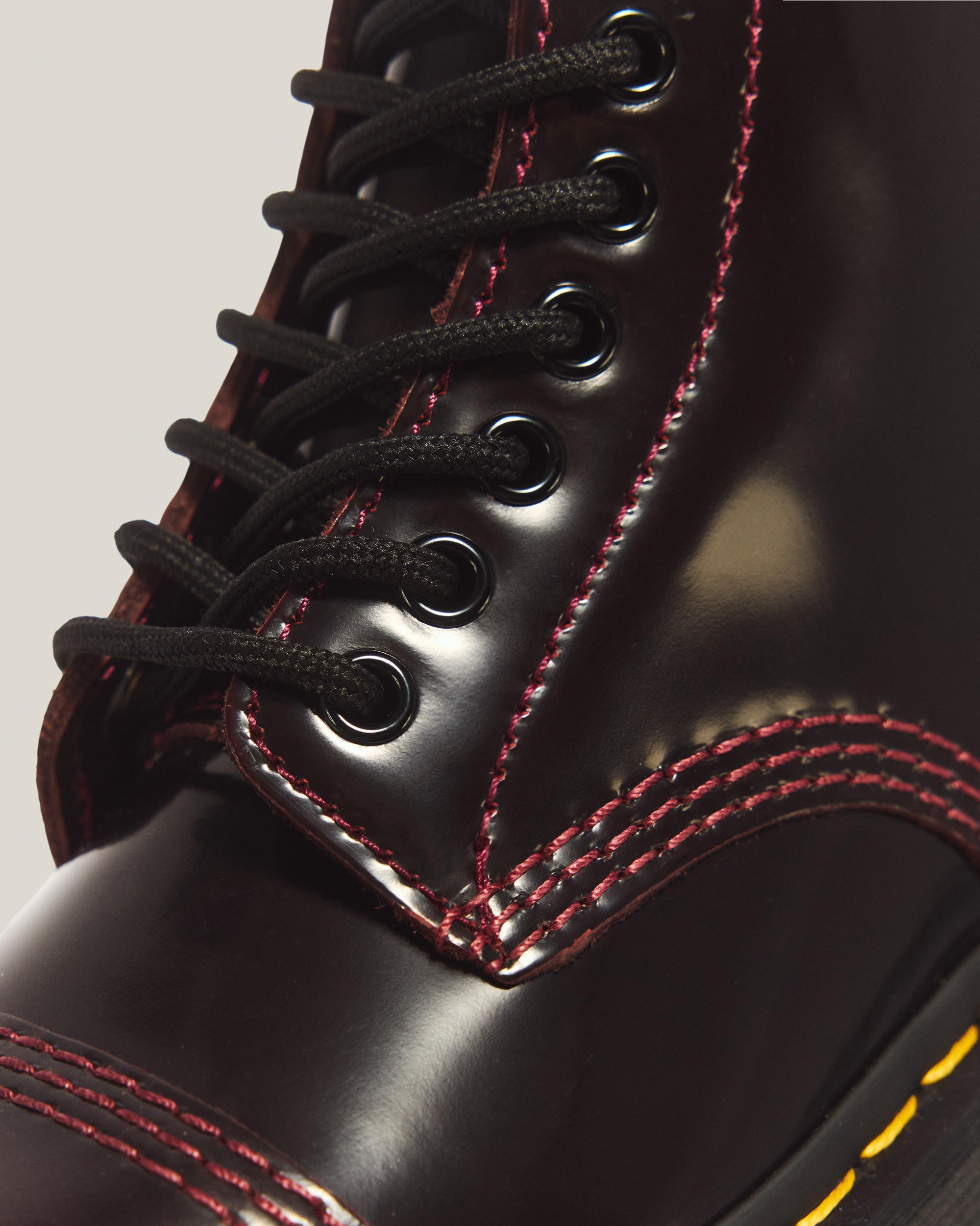 Sinclair Arcadia Leather Platform Boots in Cherry Red Arcadia | Dr